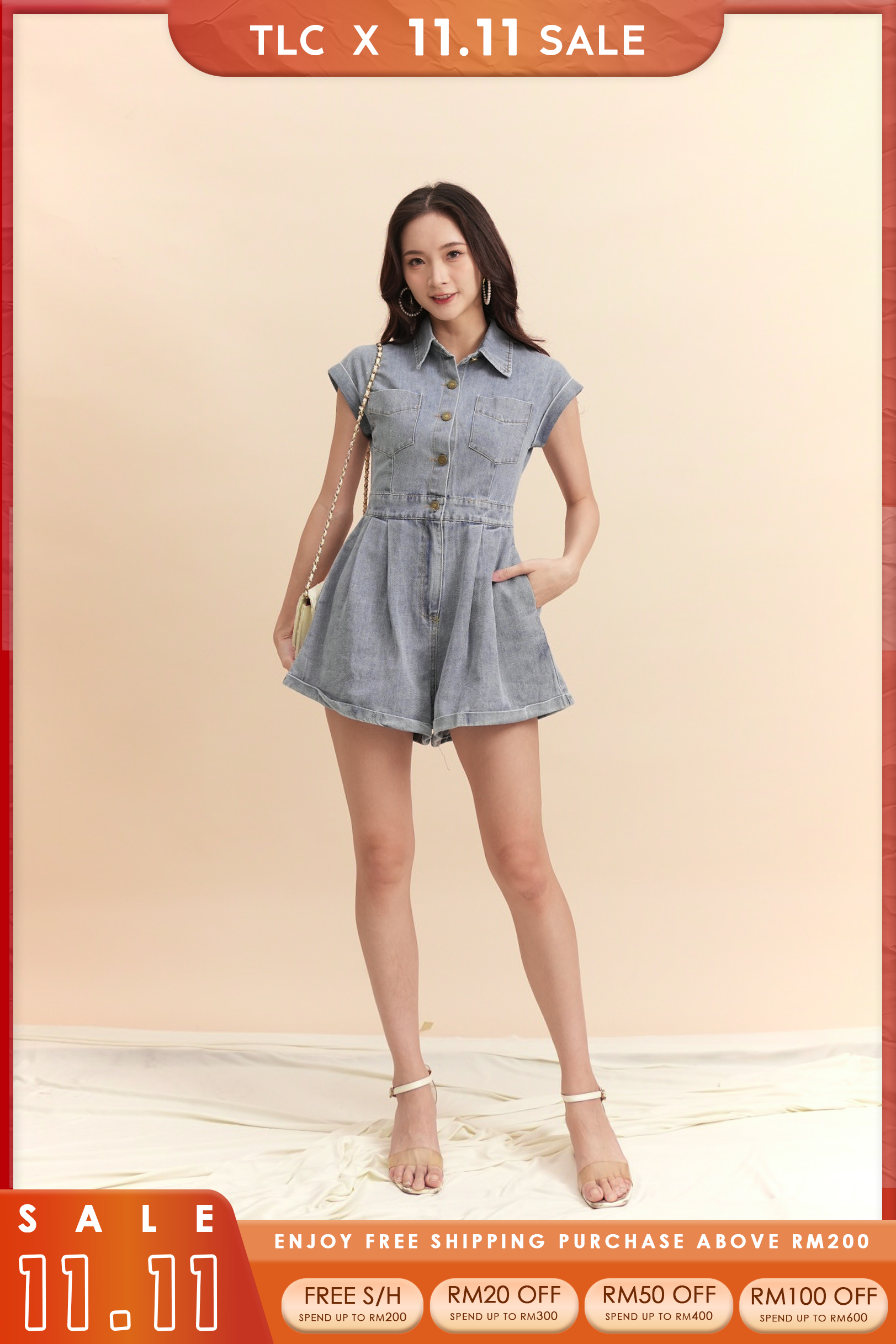 Hendery Denim Romper