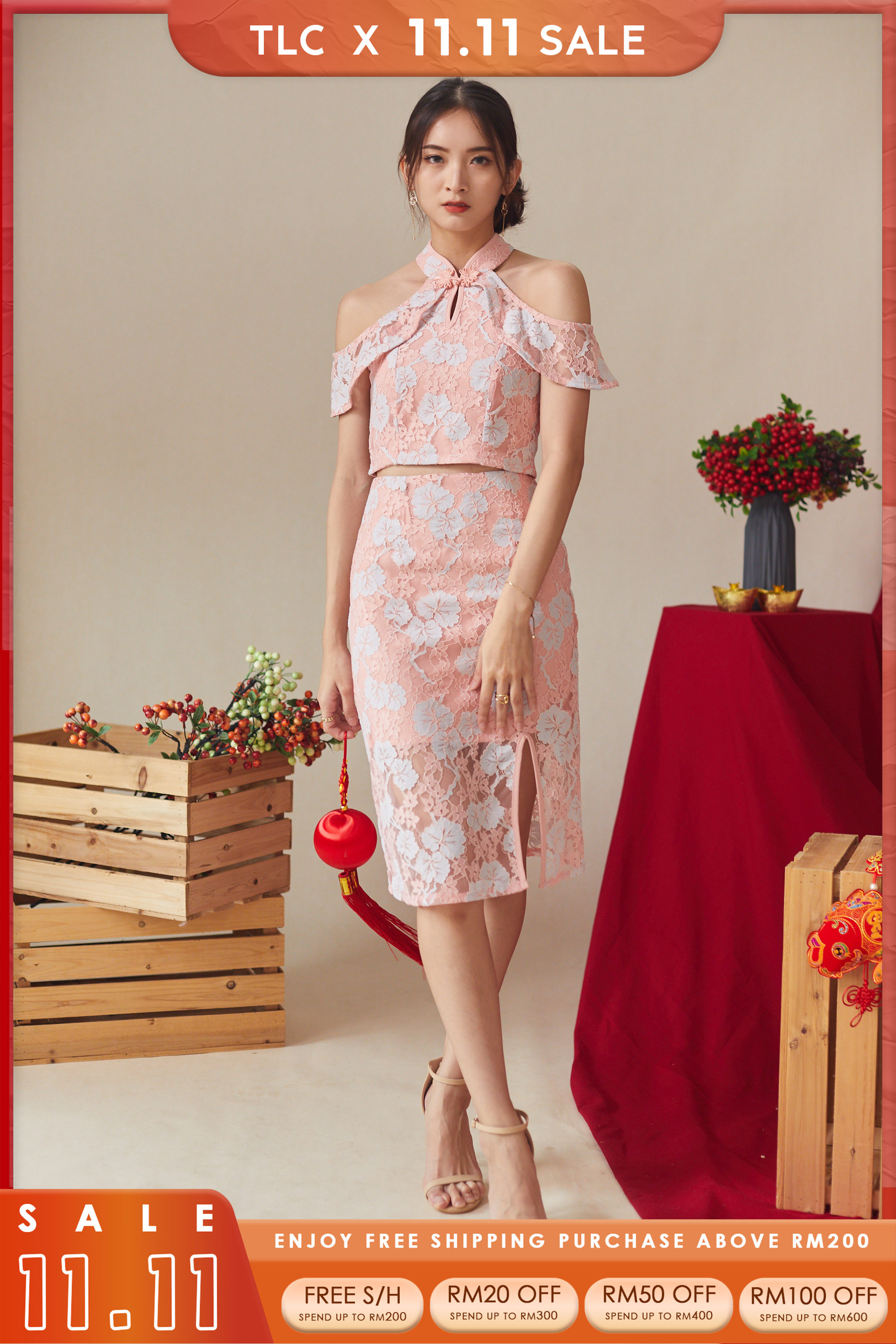 Ruby Cheongsam Skirt