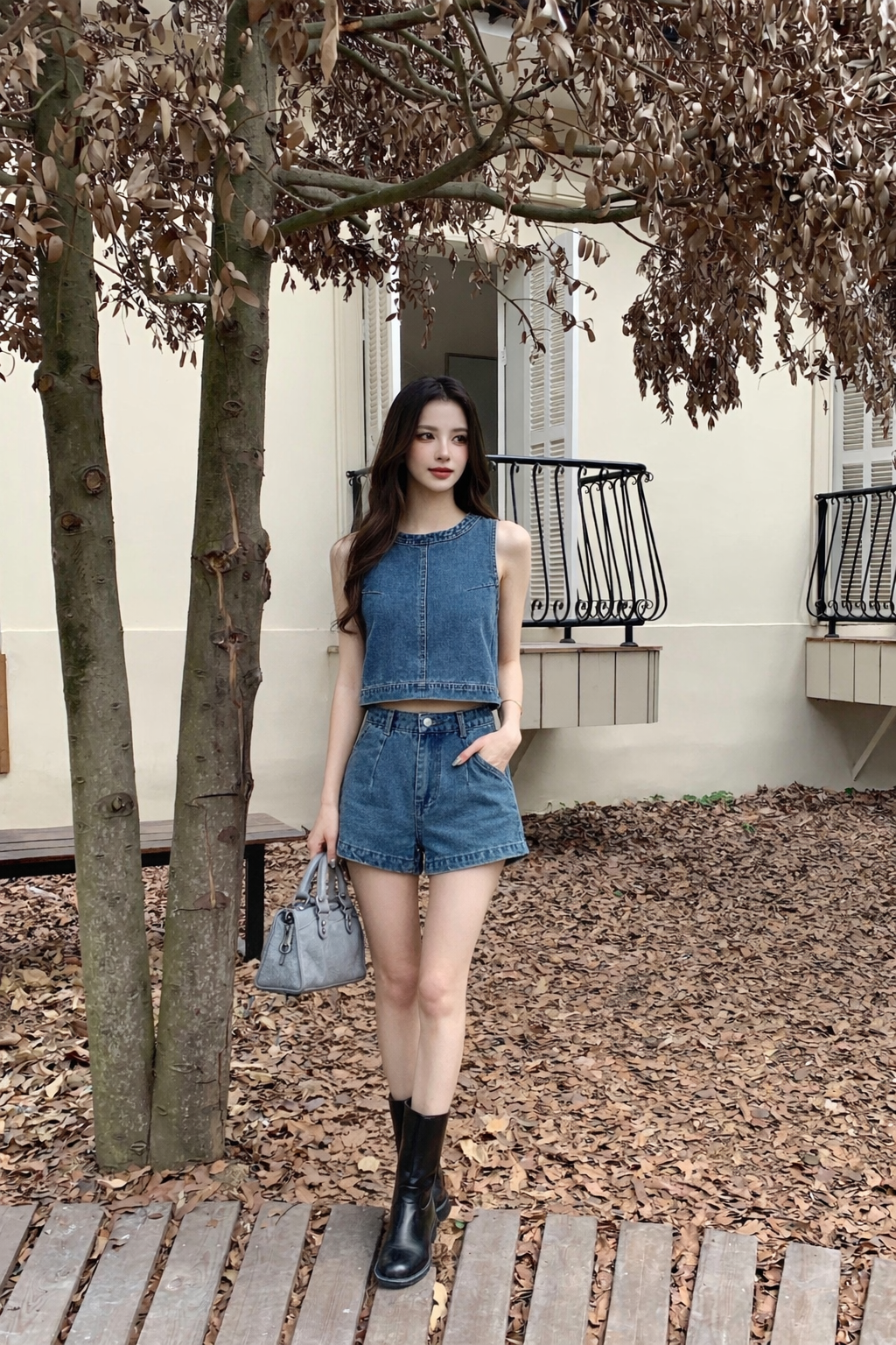 Yura Denim Top