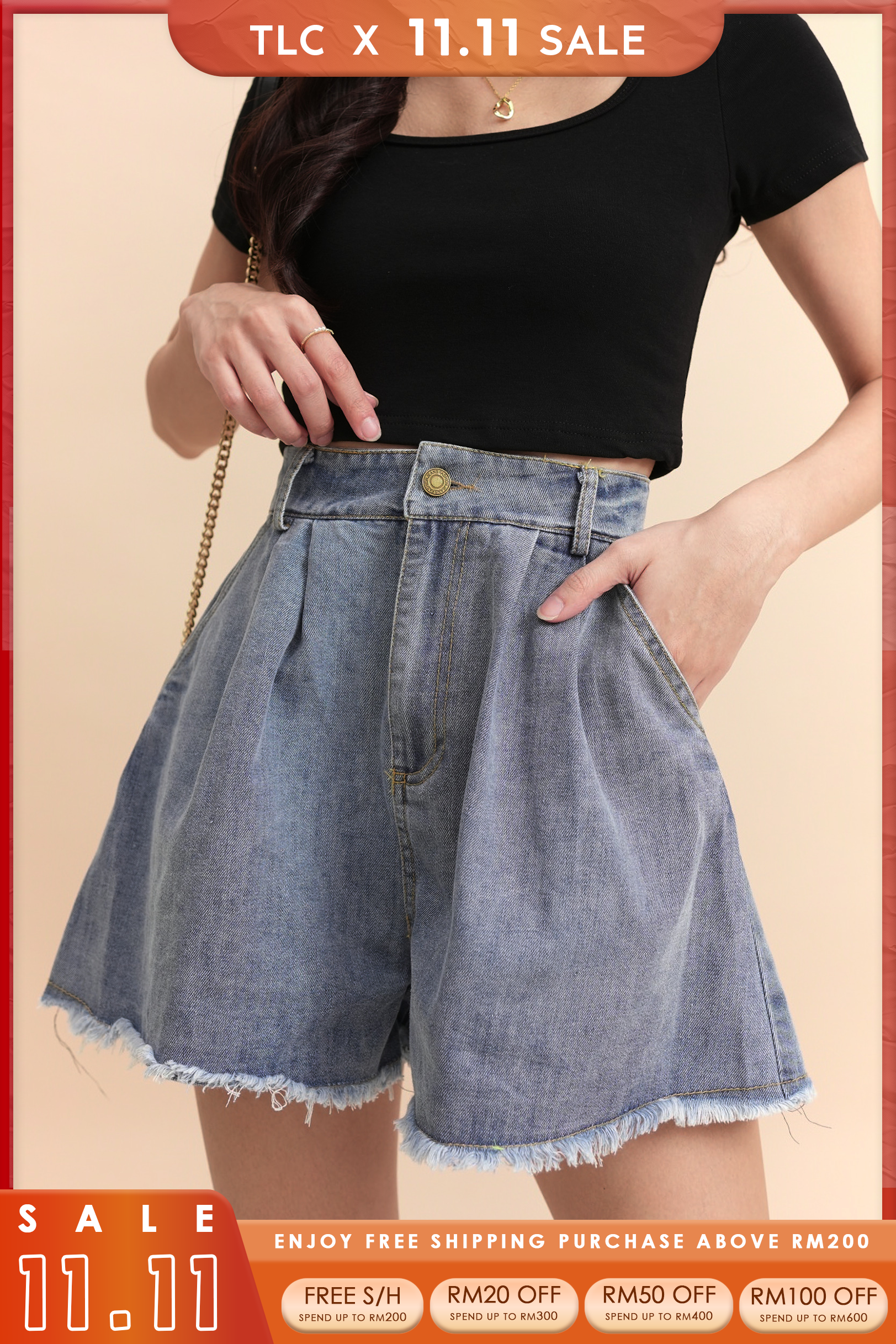 Lune Denim Shorts