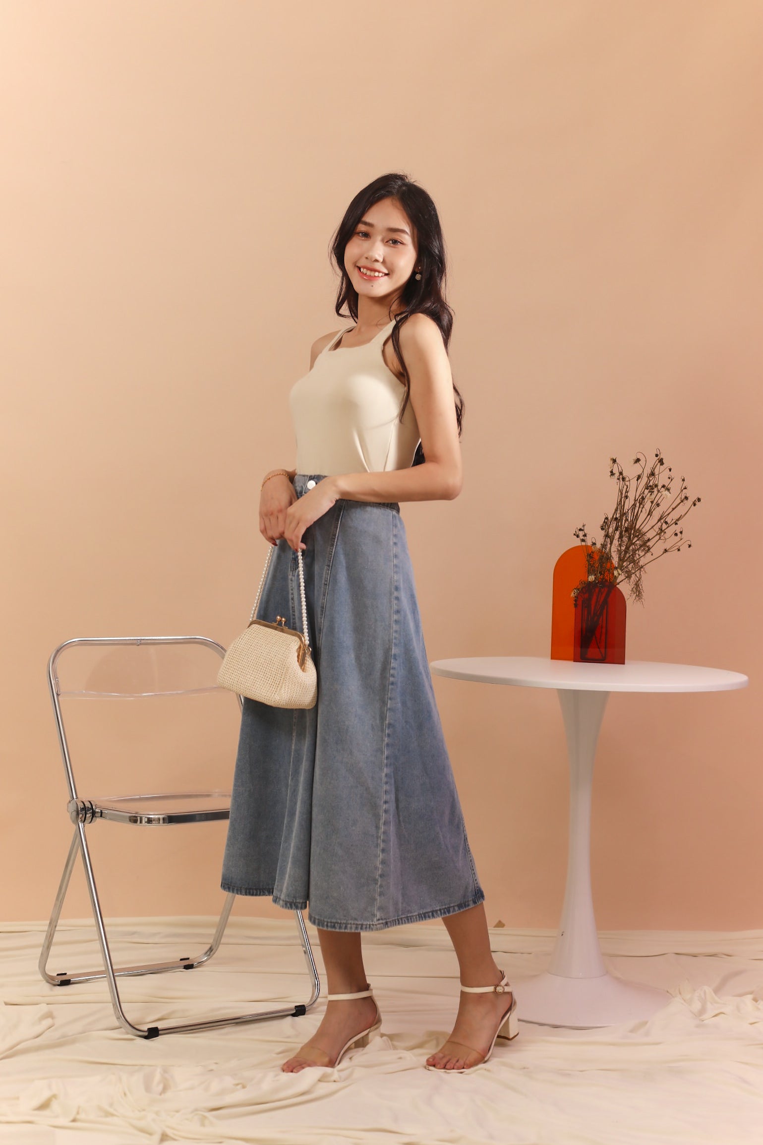 Taylor Denim Skirt - Denim Blue