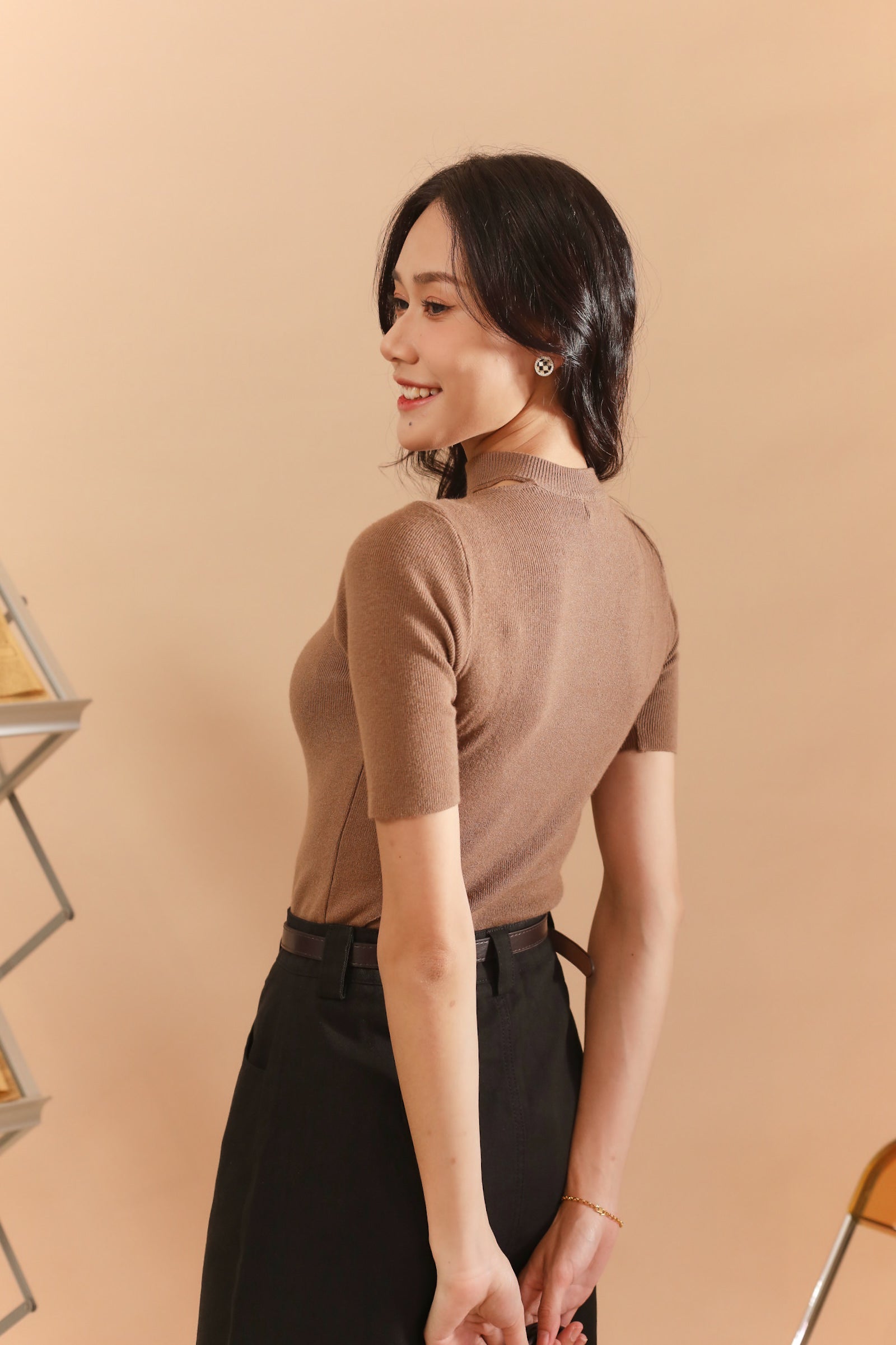 Yeon Knitted Top - Khaki