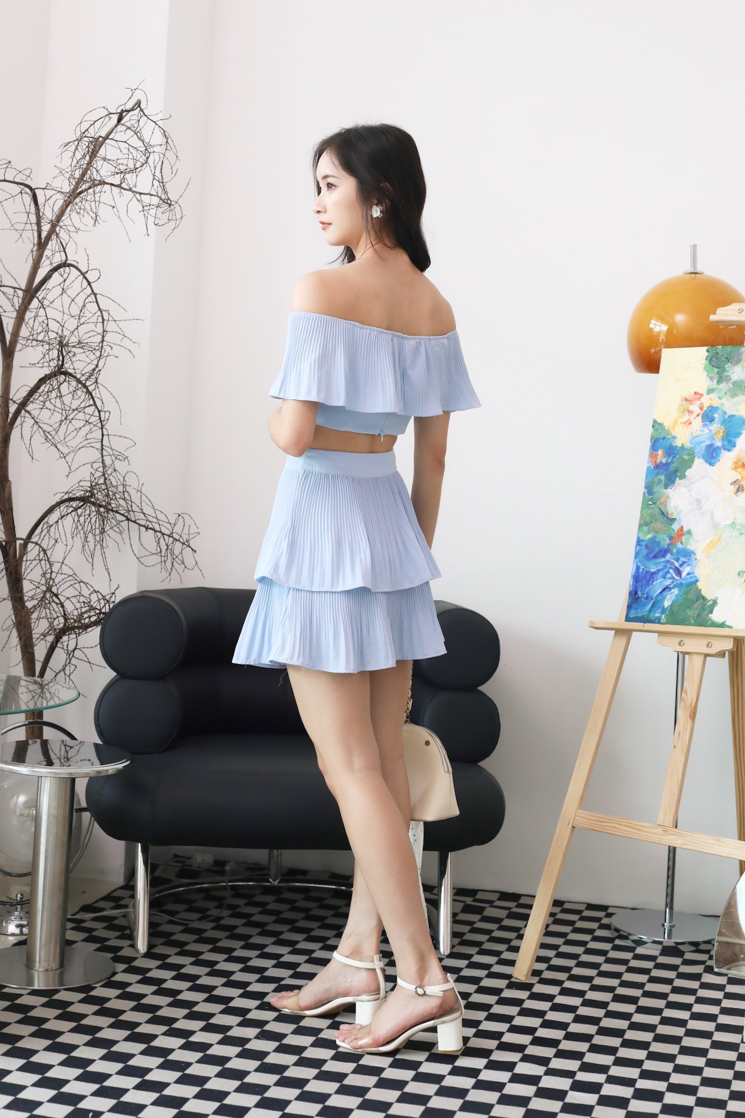 Rika Skirt - Sky Blue