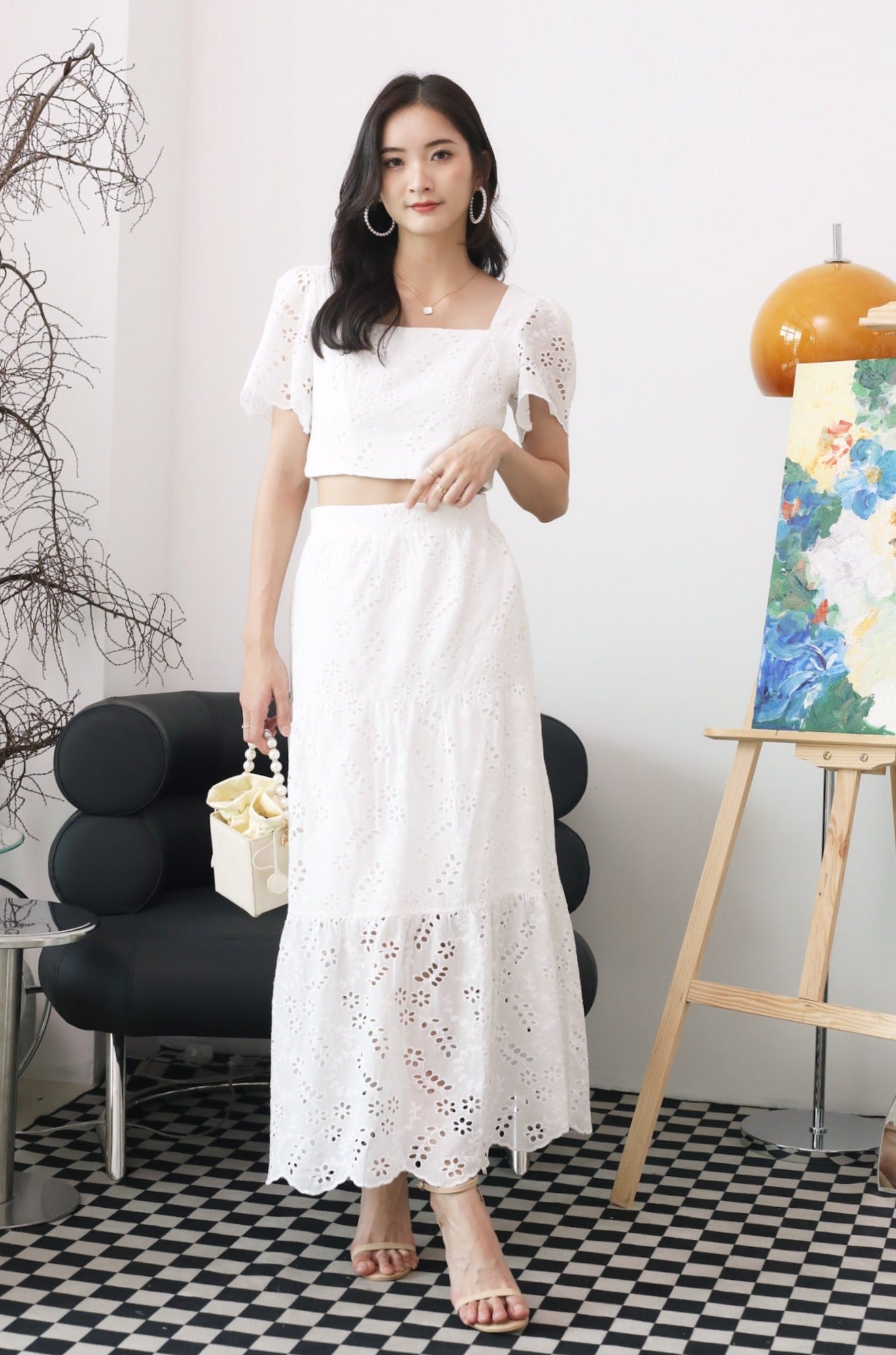 Lelia Skirt - White (Defect)