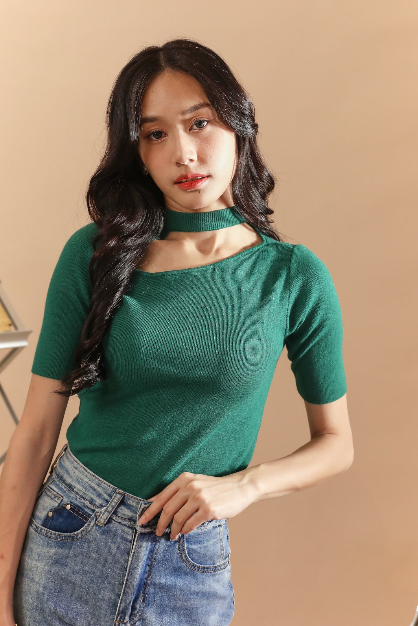 Yeon Knitted Top Forest TLC Label