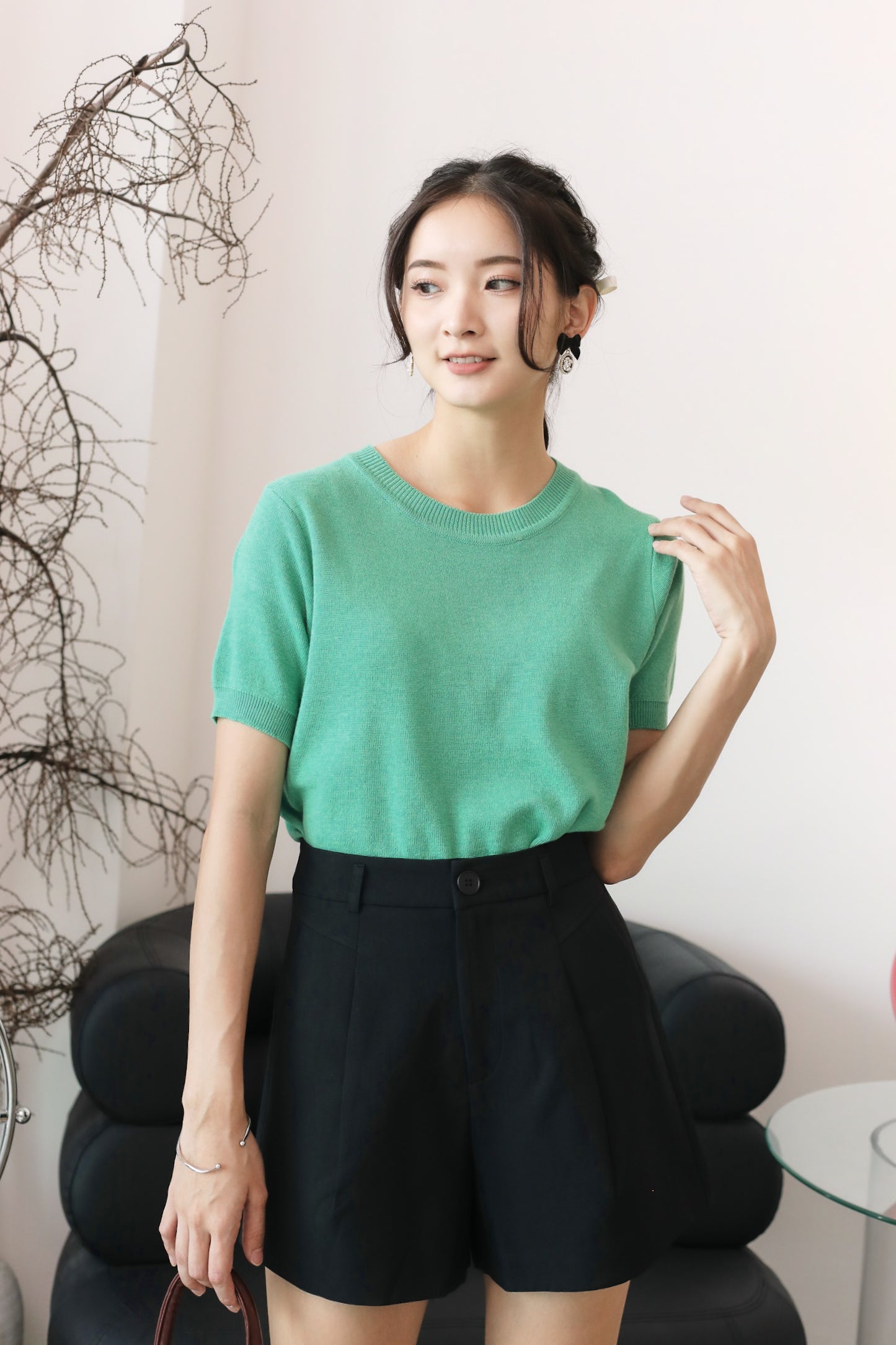 Lewis Knitted Top - Forest Green