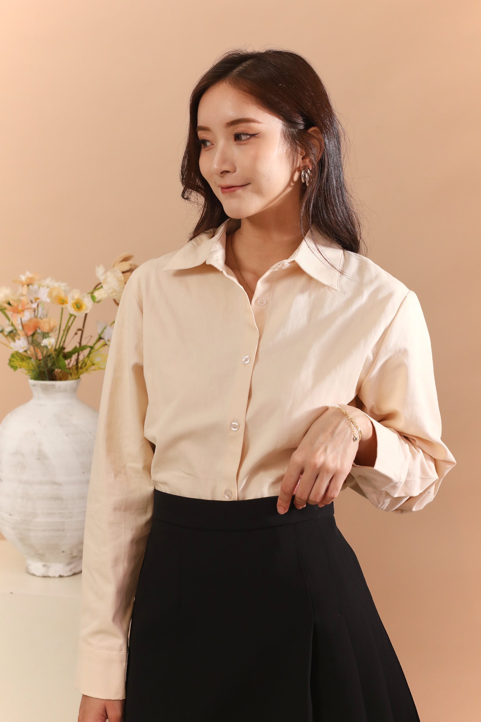 Illit Blouse Top - Beige