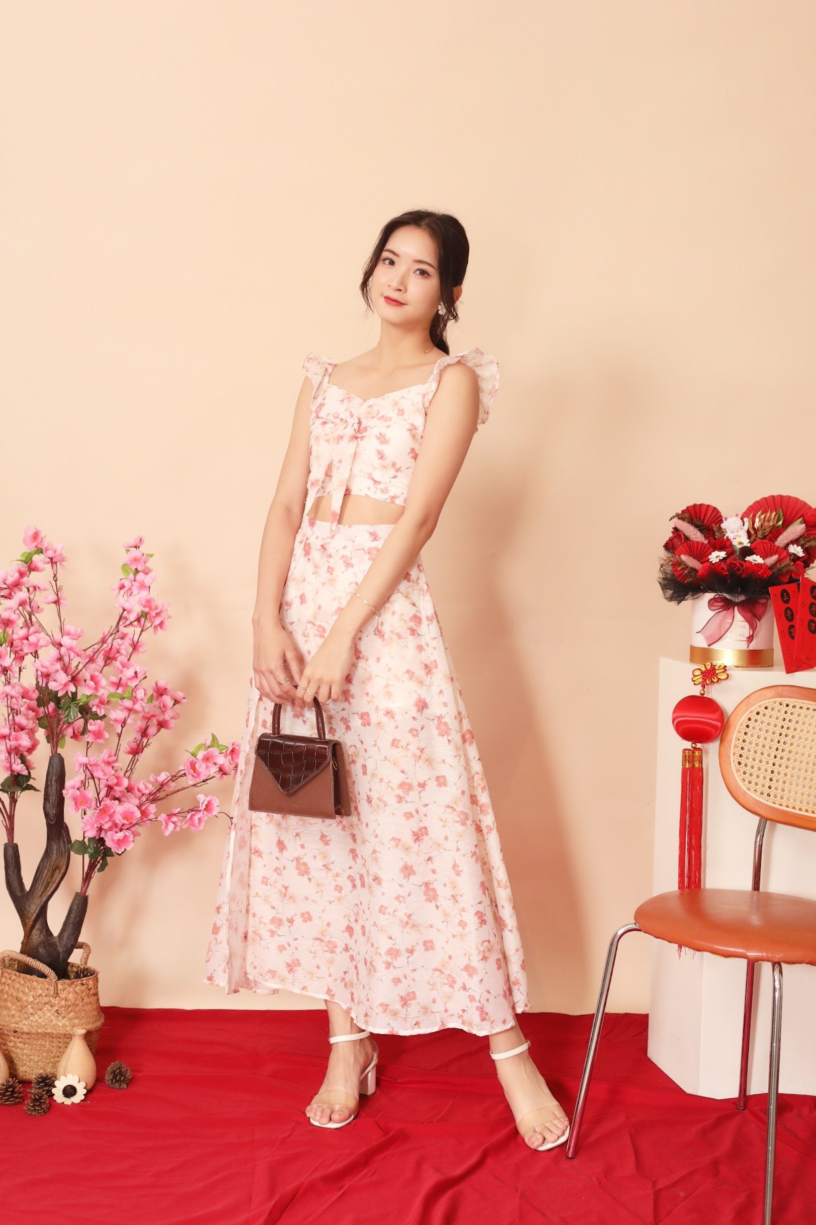 Qiu Yue Setwear's Skirt - Baby Pink