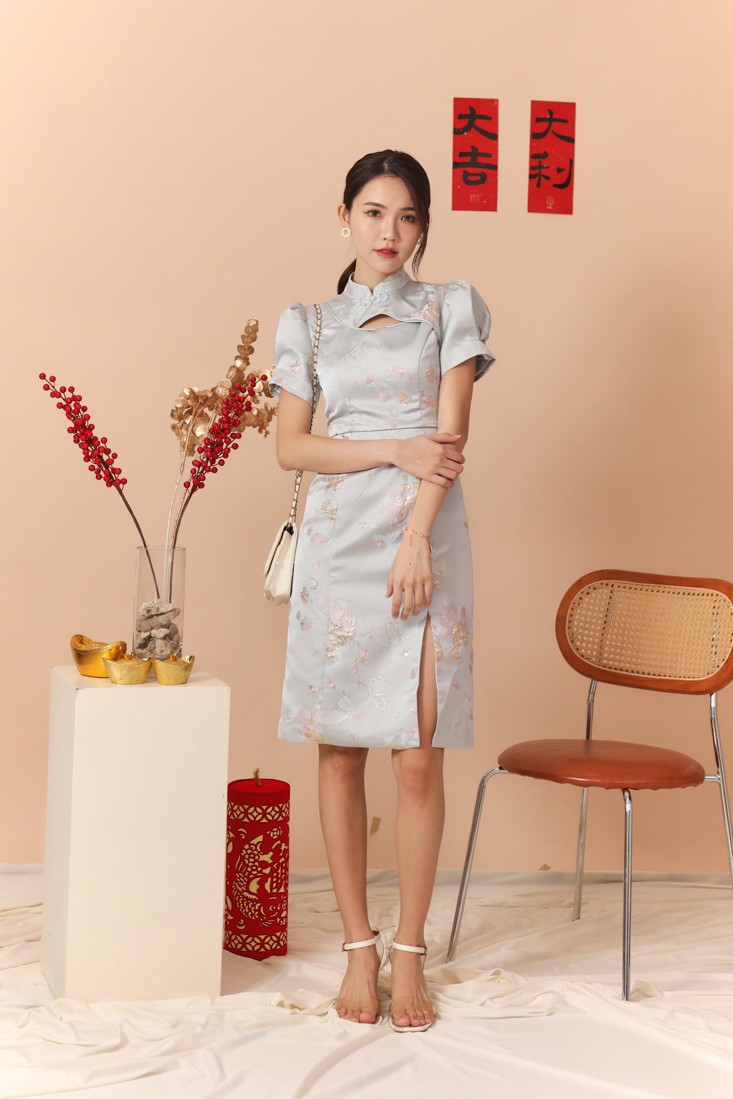 Peony Cheongsam Dress