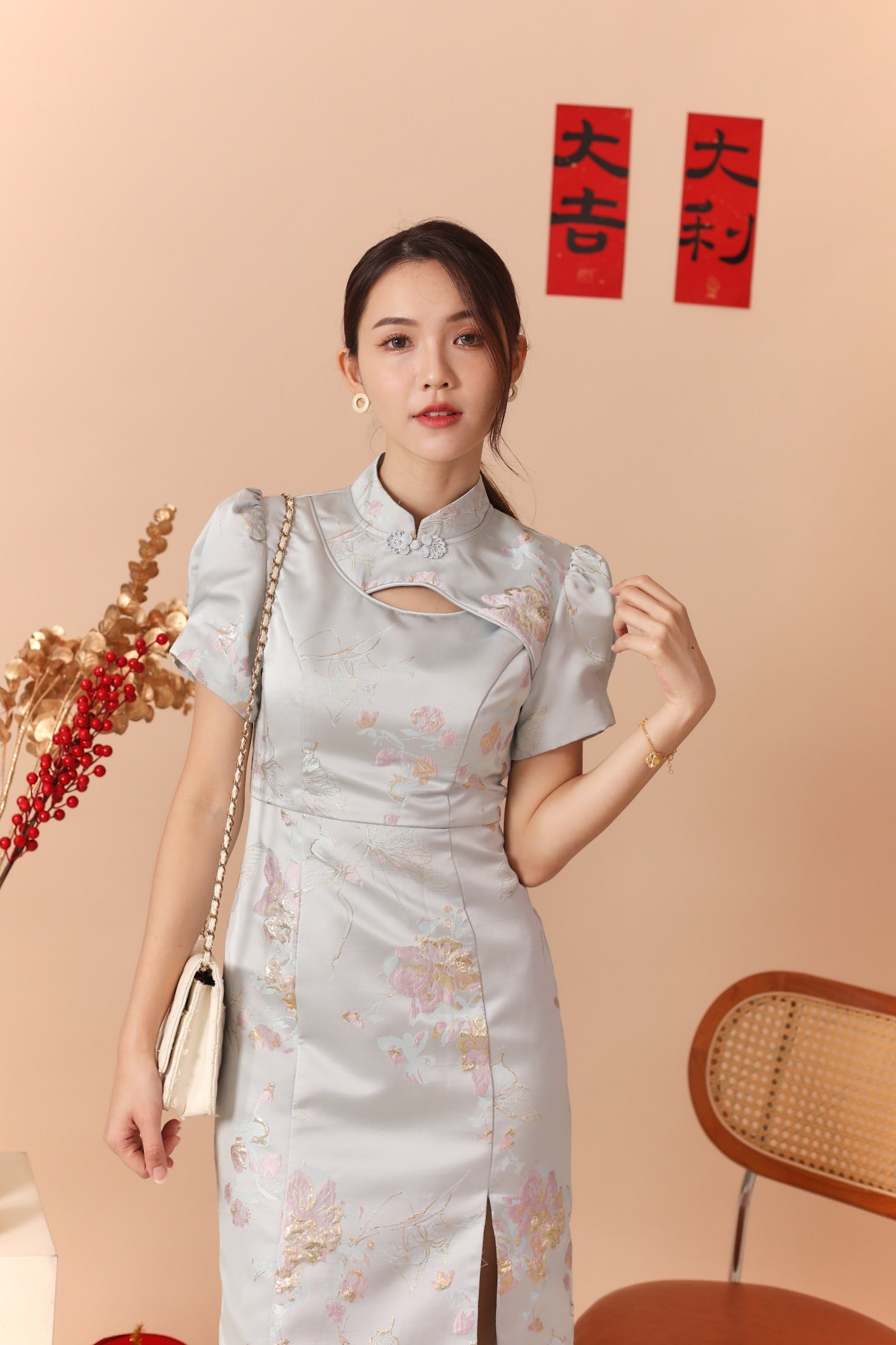 Peony Cheongsam Dress