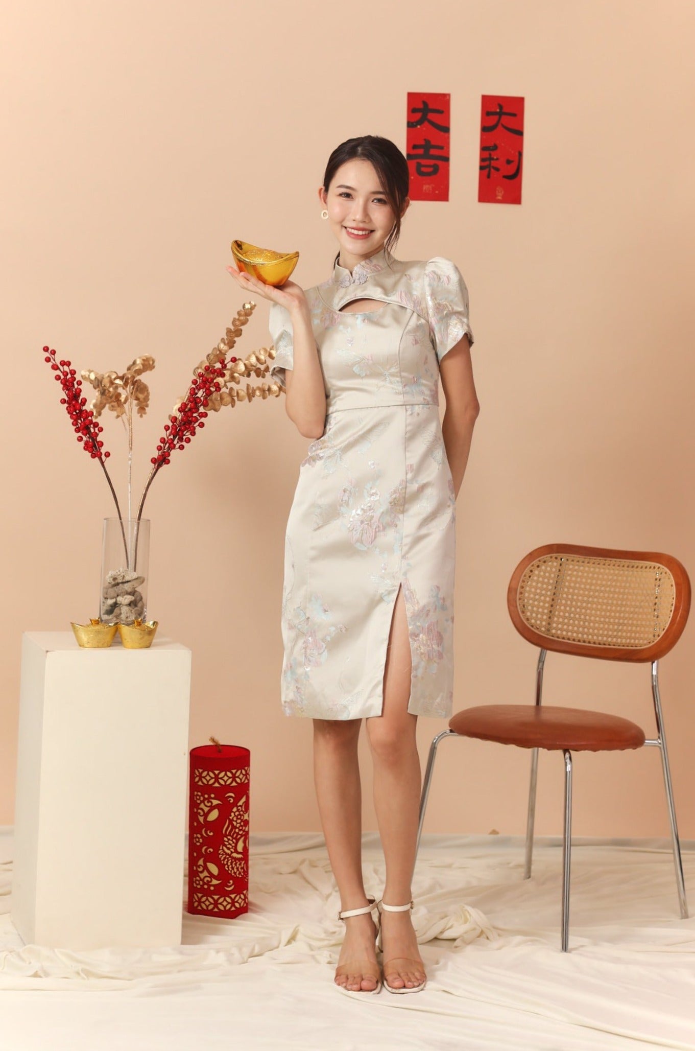 Peony Cheongsam Dress