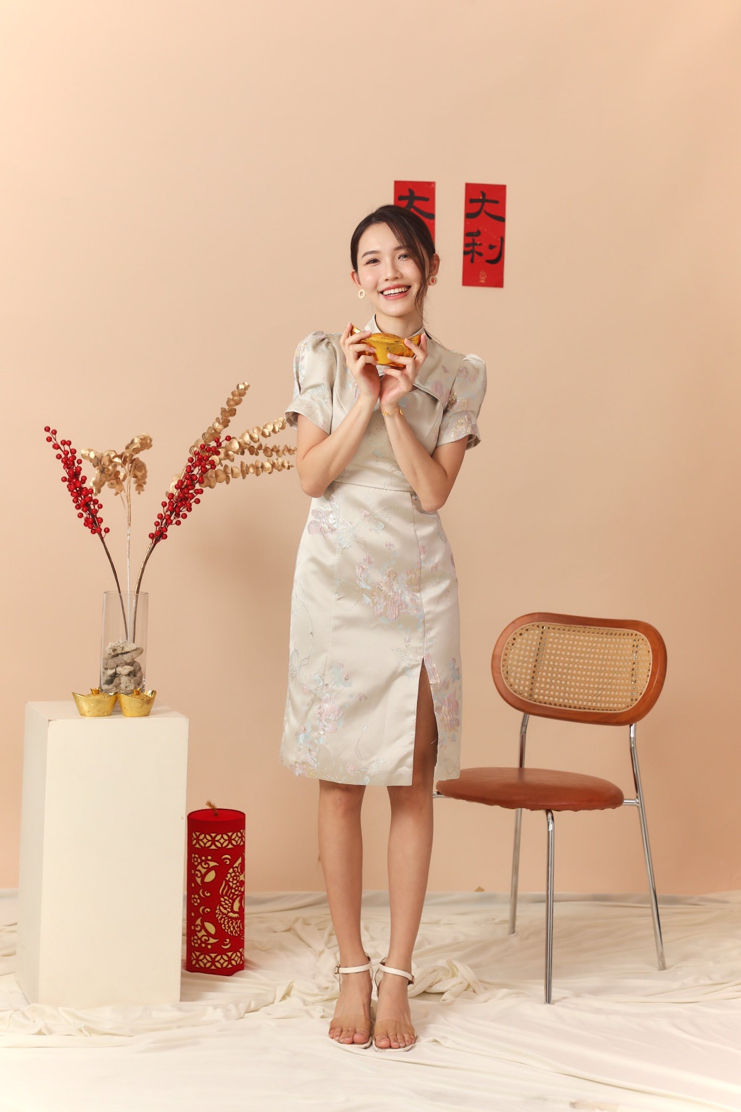 Peony Cheongsam Dress