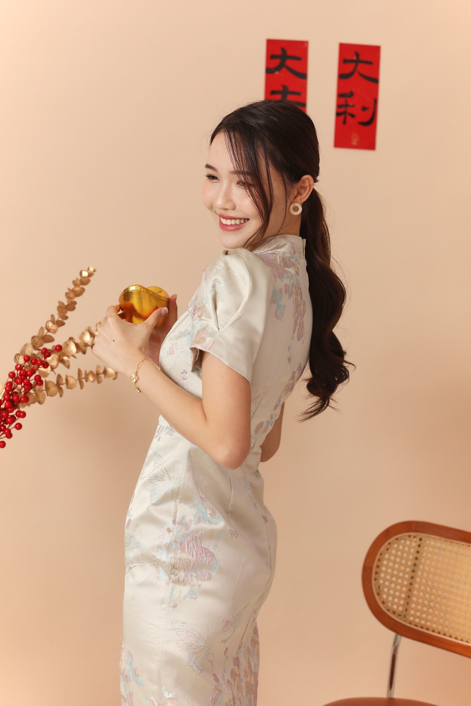 Peony Cheongsam Dress