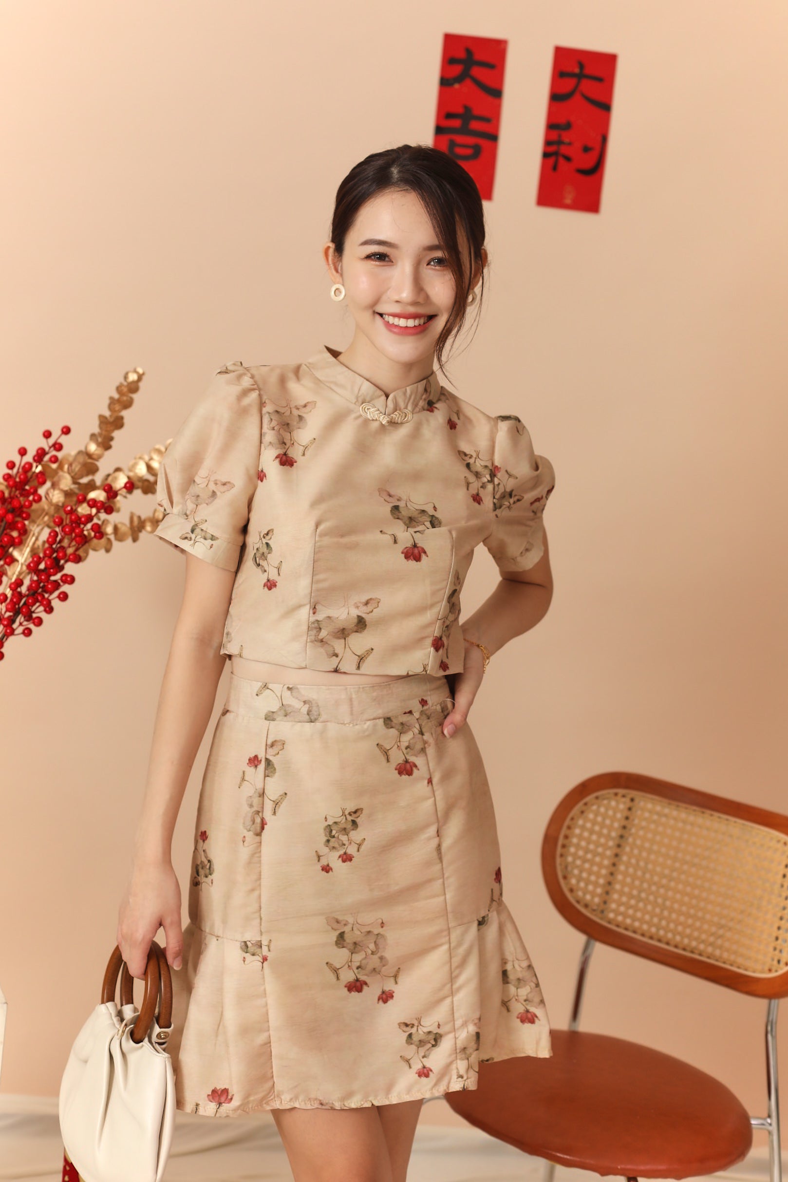 Lulu Cheongsam Skirt (Defect)