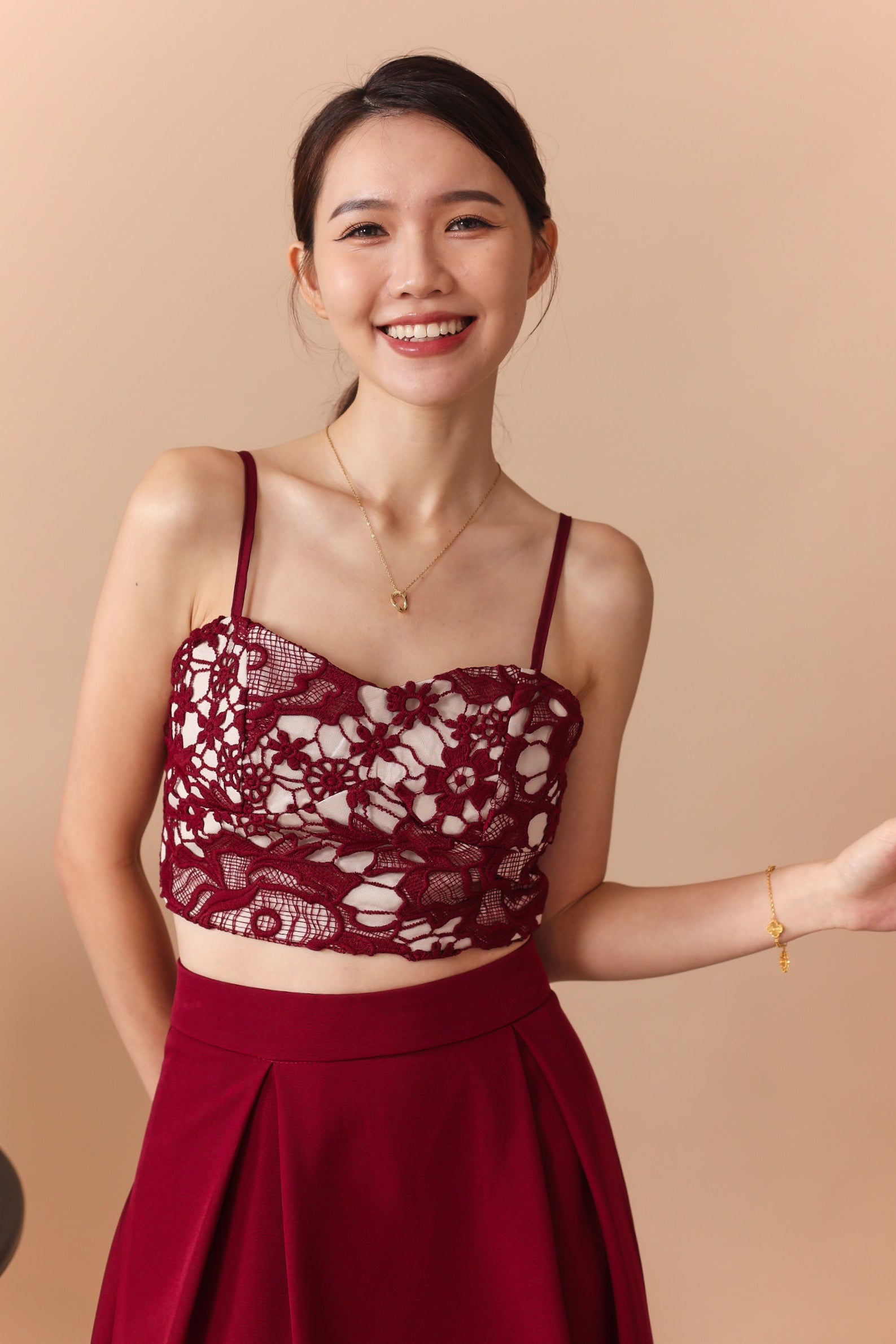 Calista Top - Maroon