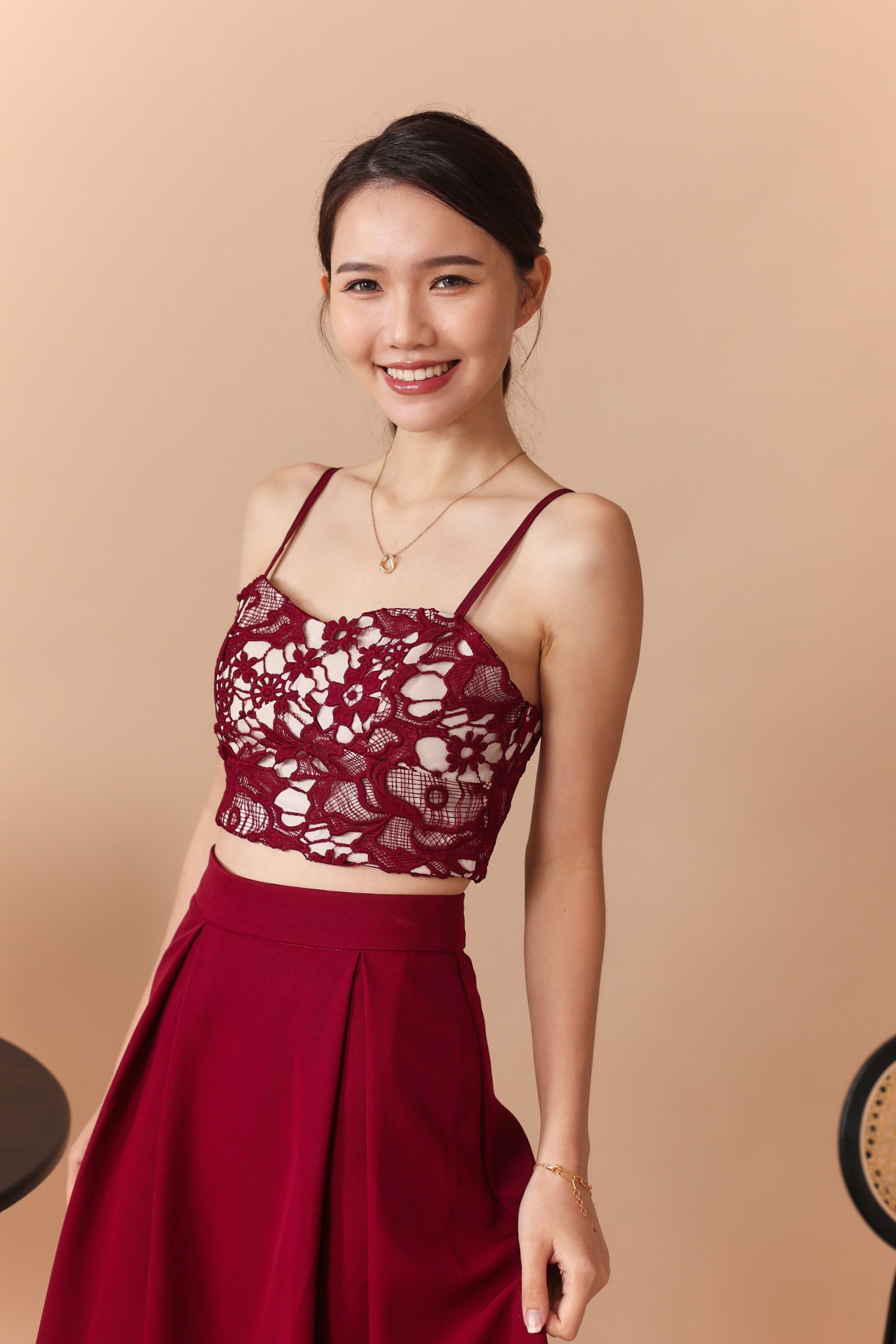 Calista Top - Maroon