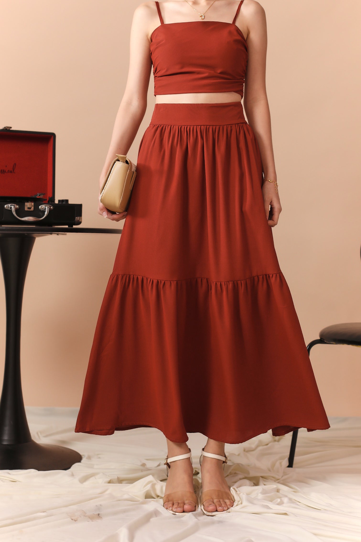 Aiko Skirts - Brick Red