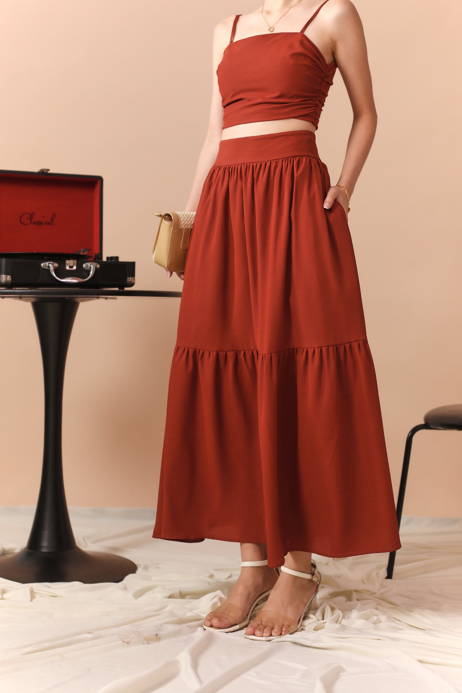 Aiko Skirts - Brick Red