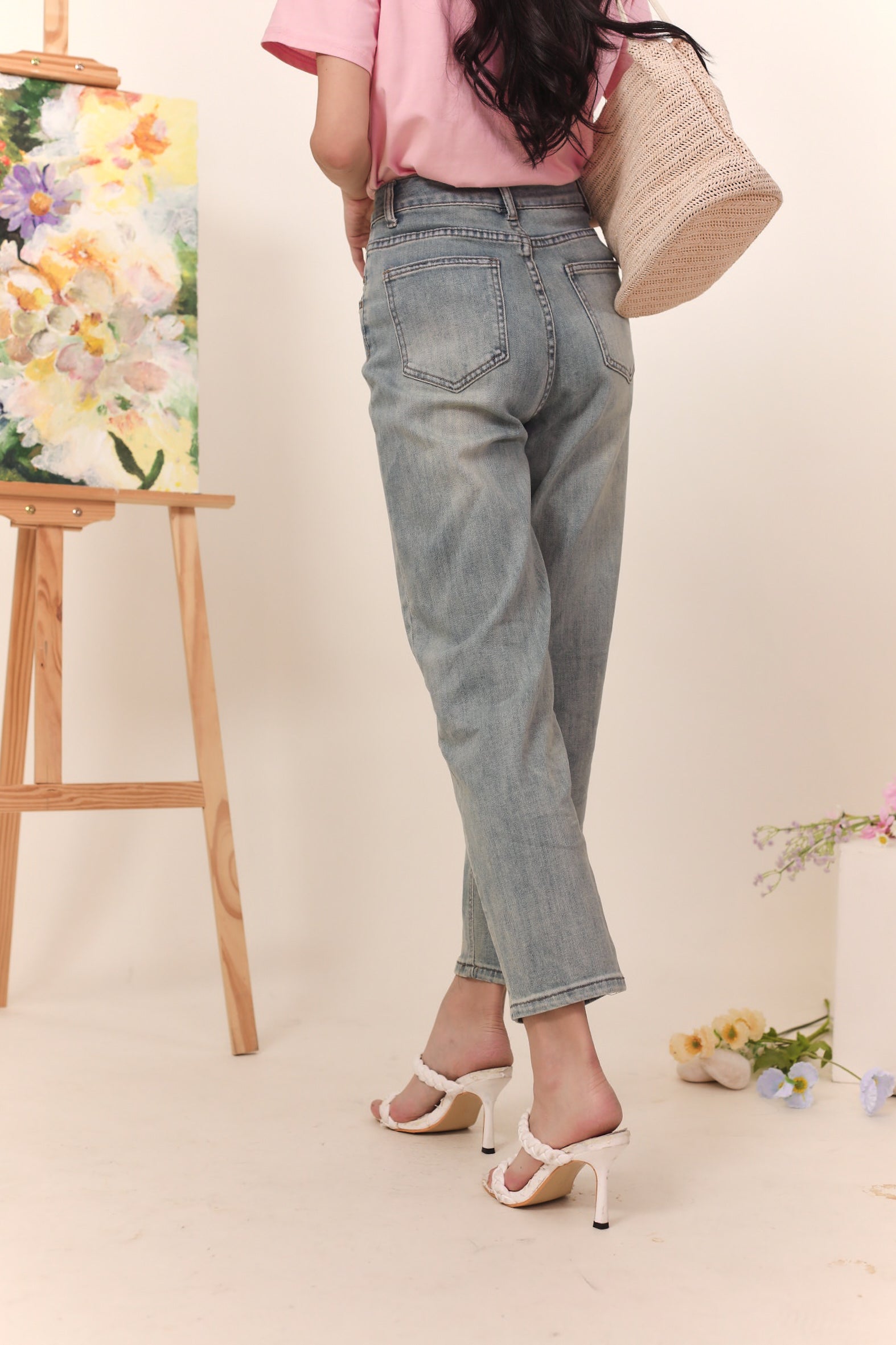 Maddil Denim Pants - Acid Blue