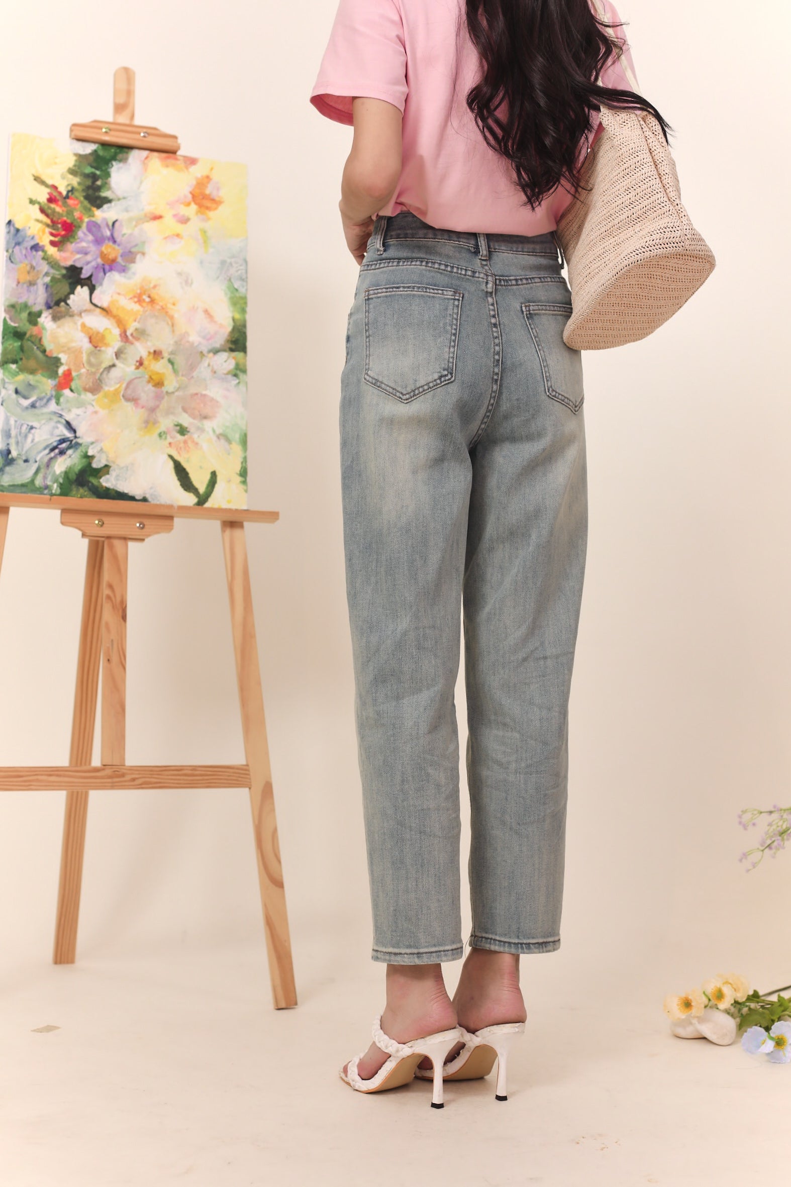 Maddil Denim Pants - Acid Blue