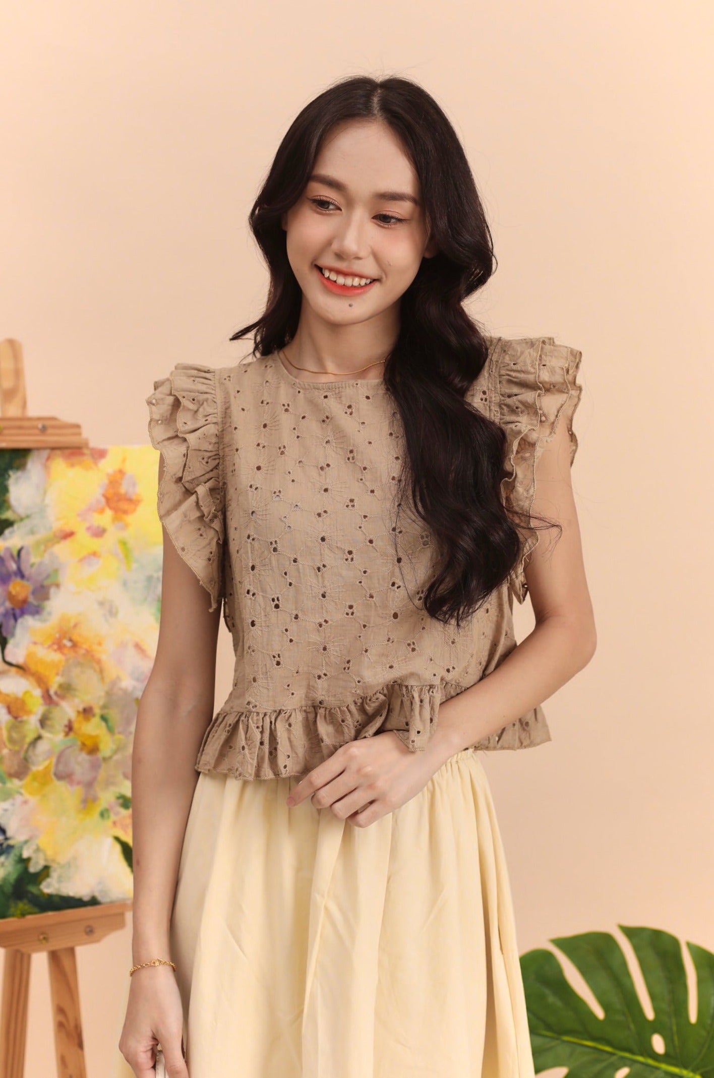 Elijah Top Khaki TLC Label