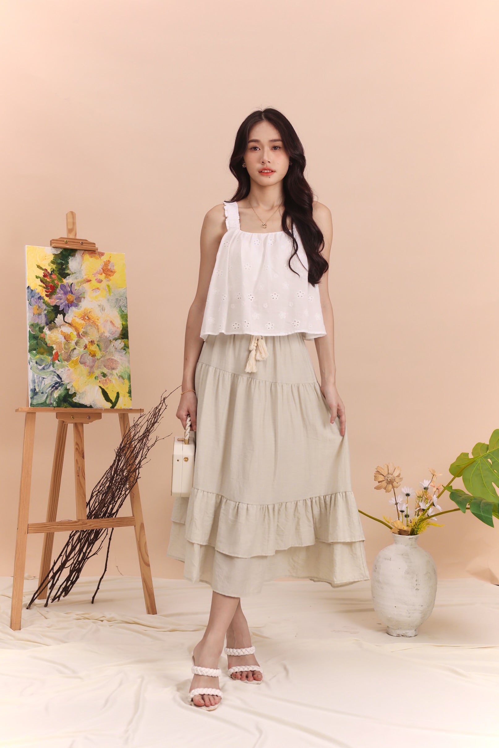 Rainie Camisole Top - White