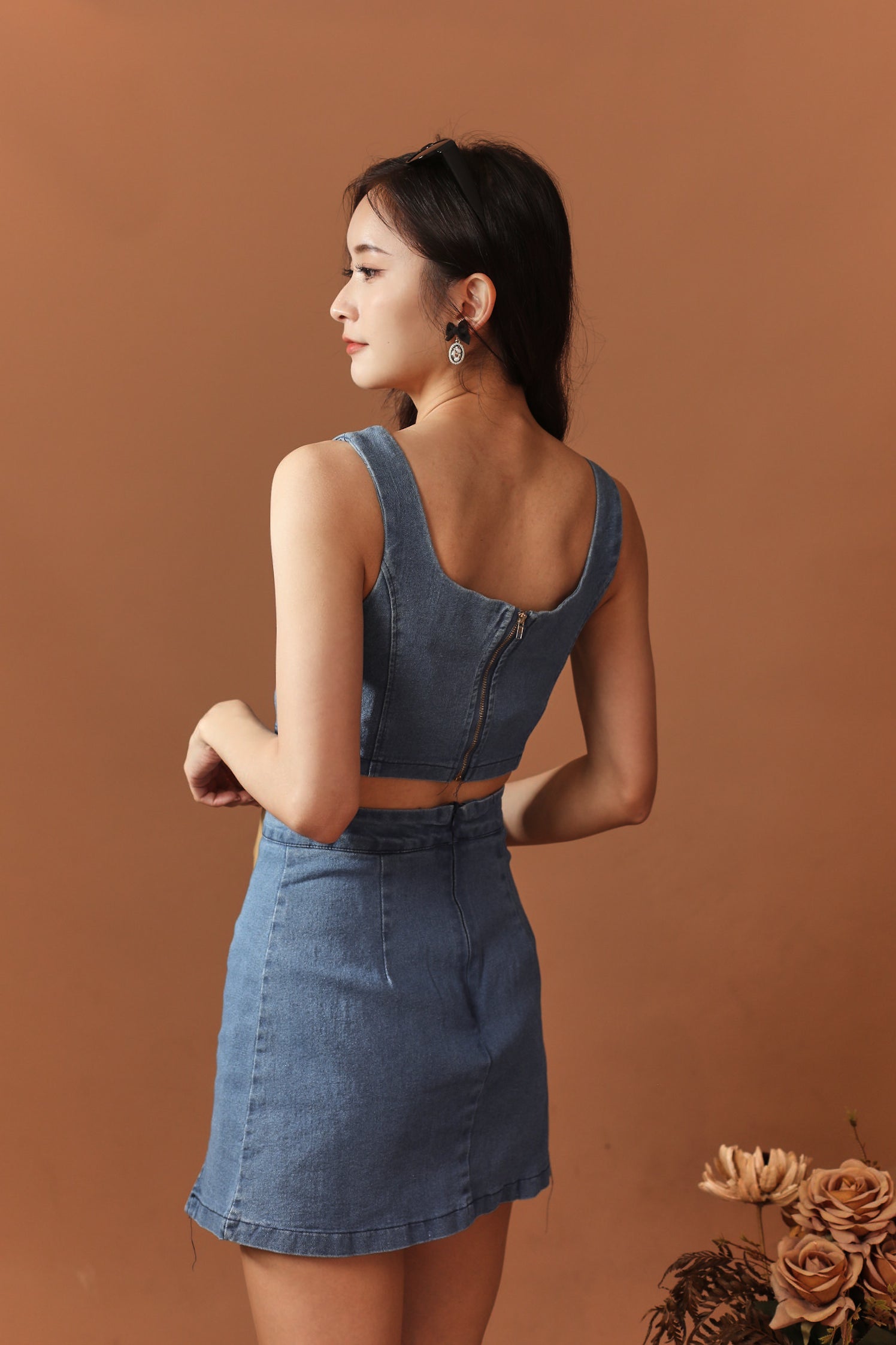 Mica Denim Set Top - Denim Blue