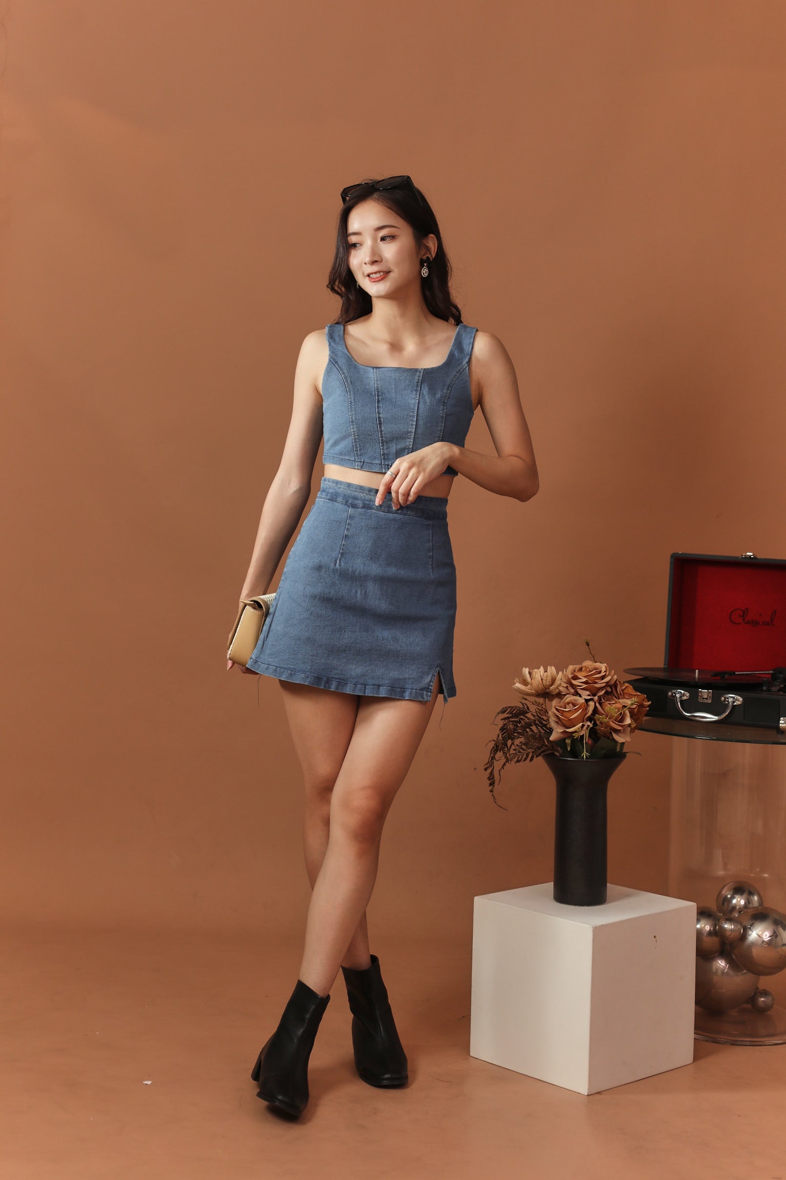 Mica Denim Set Top