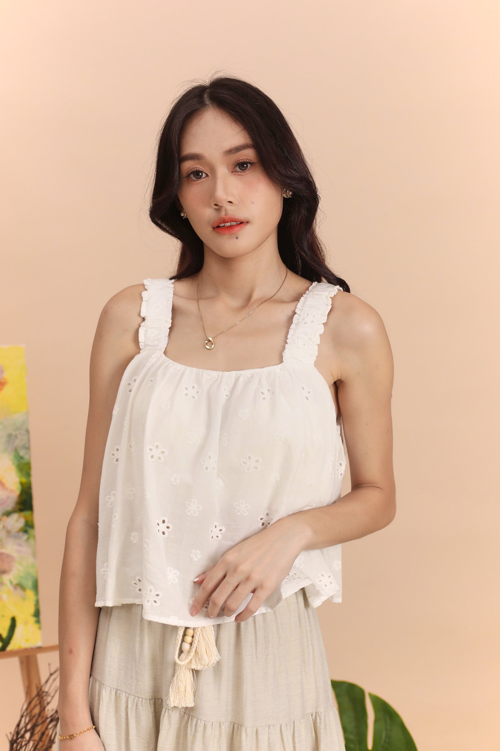 Rainie Camisole Top - White