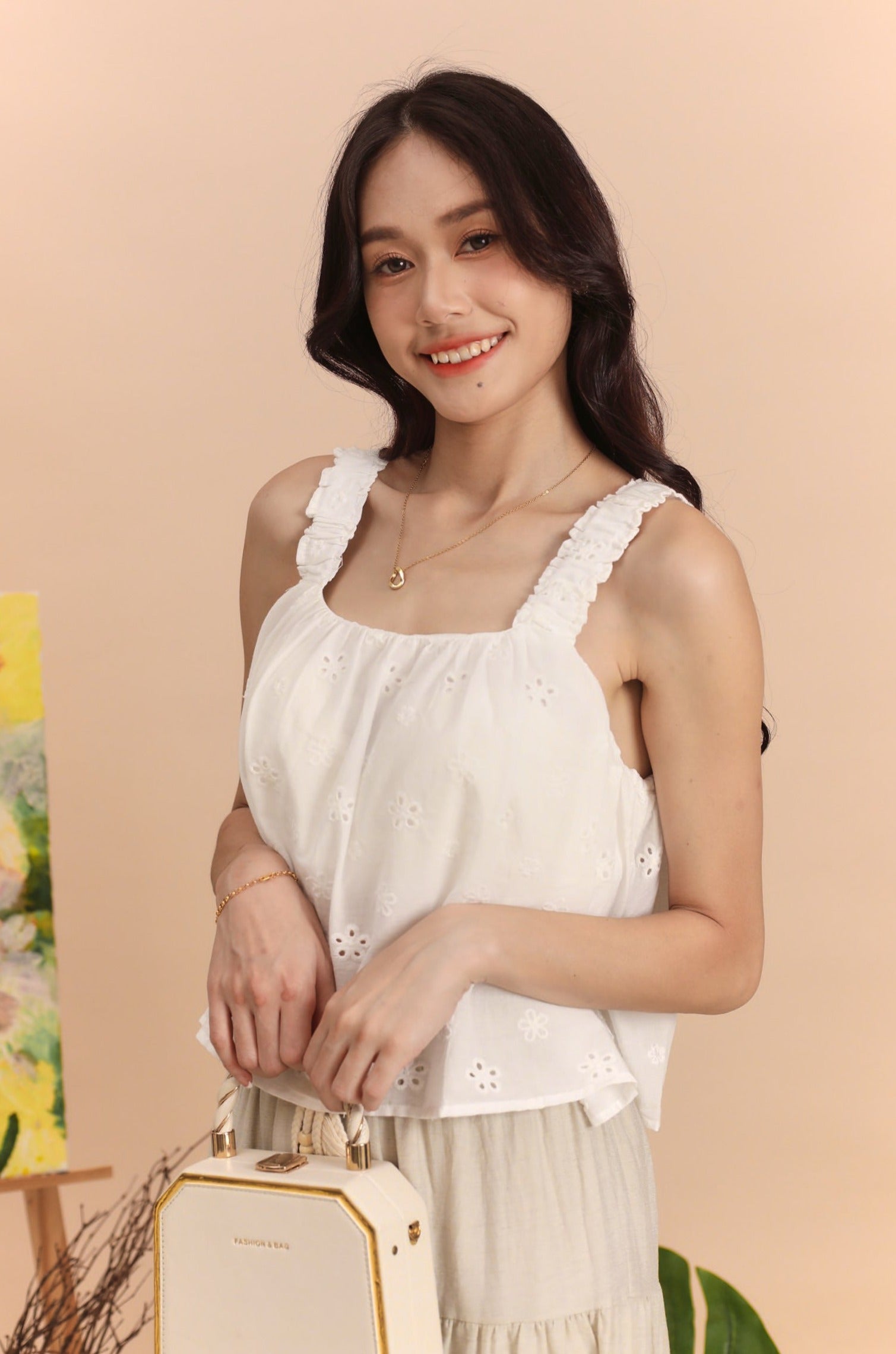 Rainie Camisole Top - White