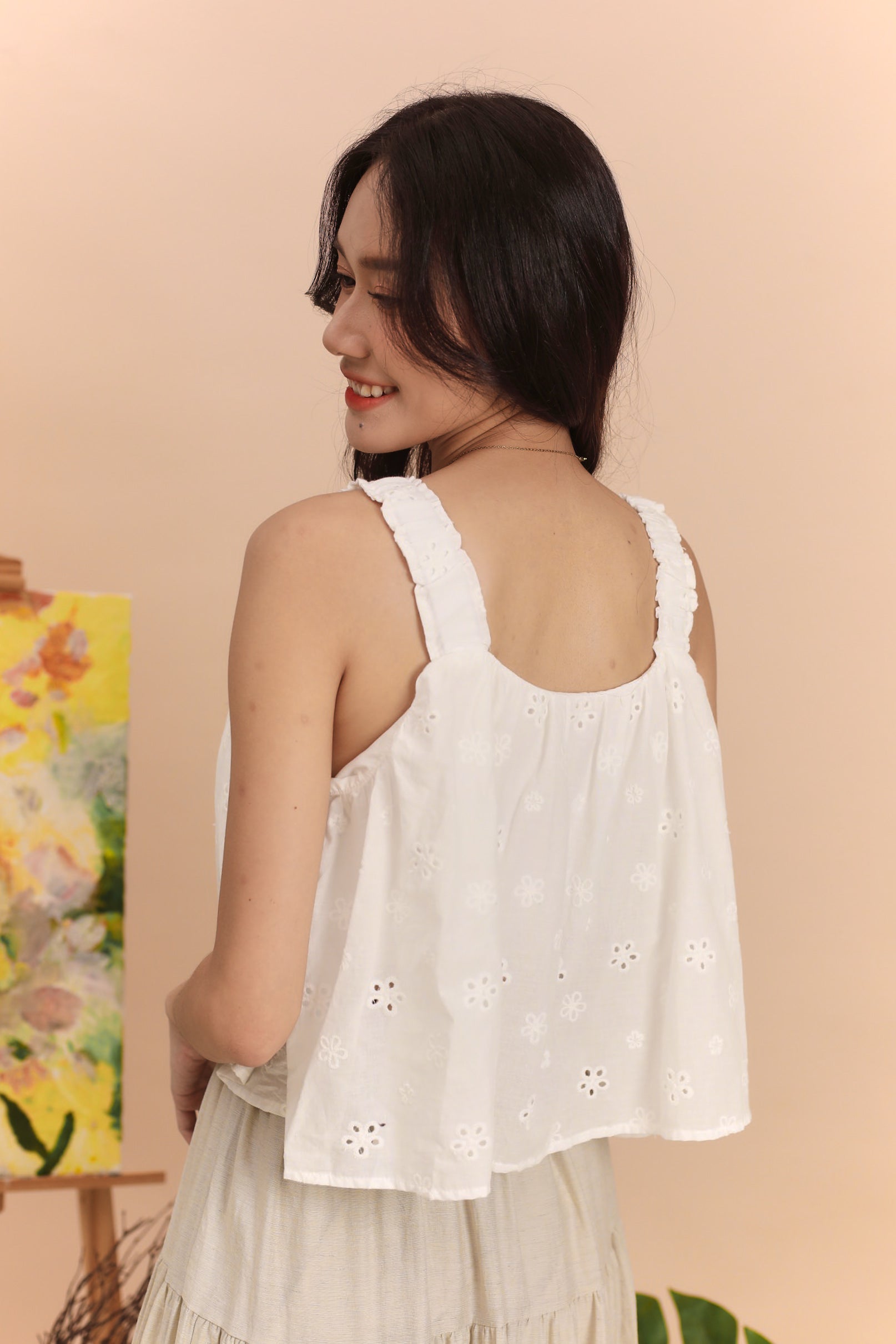 Rainie Camisole Top - White