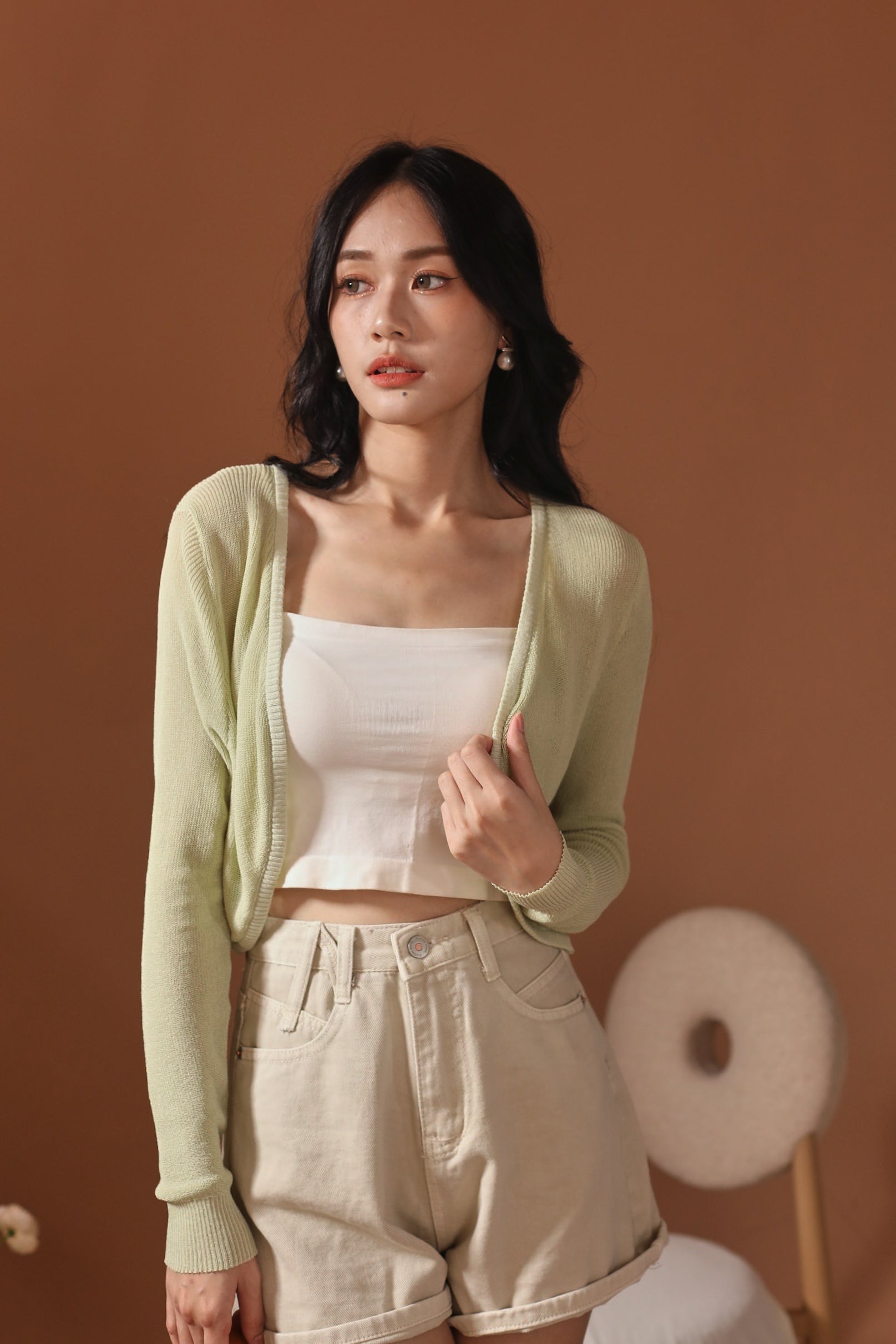 Sylph Cardigan - Apple Green