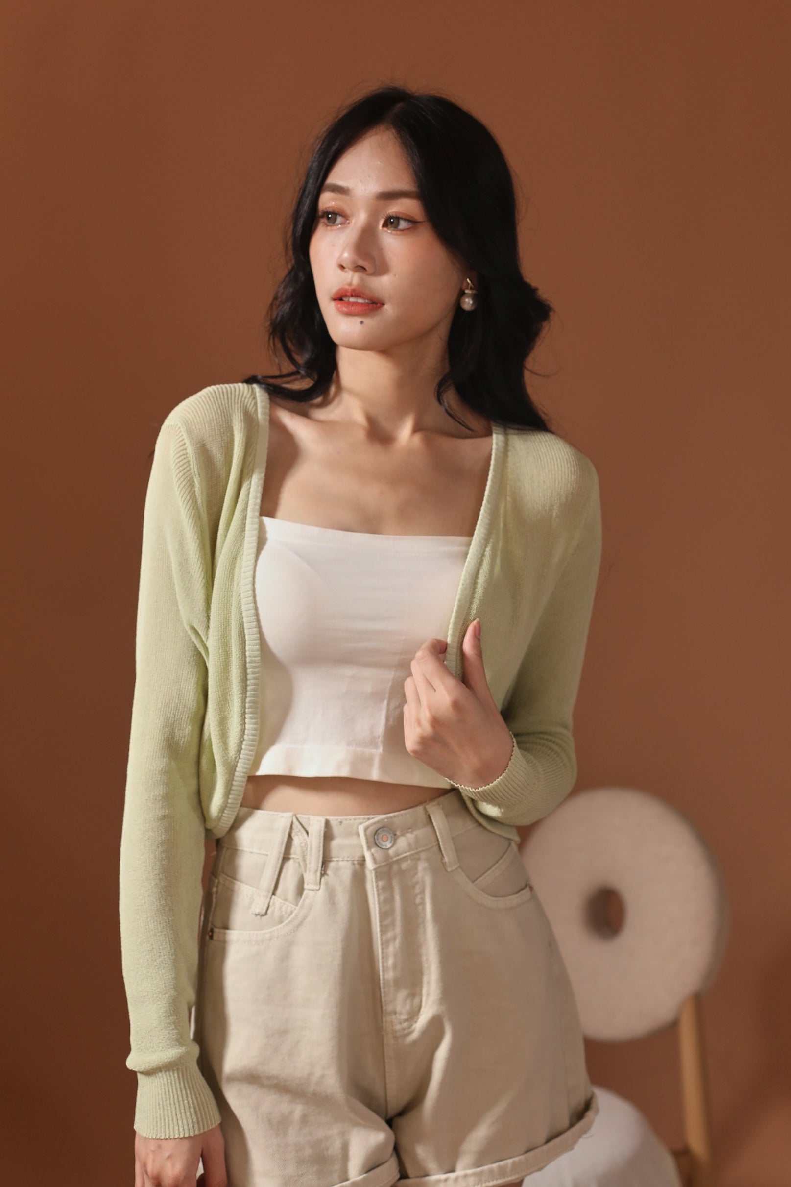 Sylph Cardigan - Apple Green