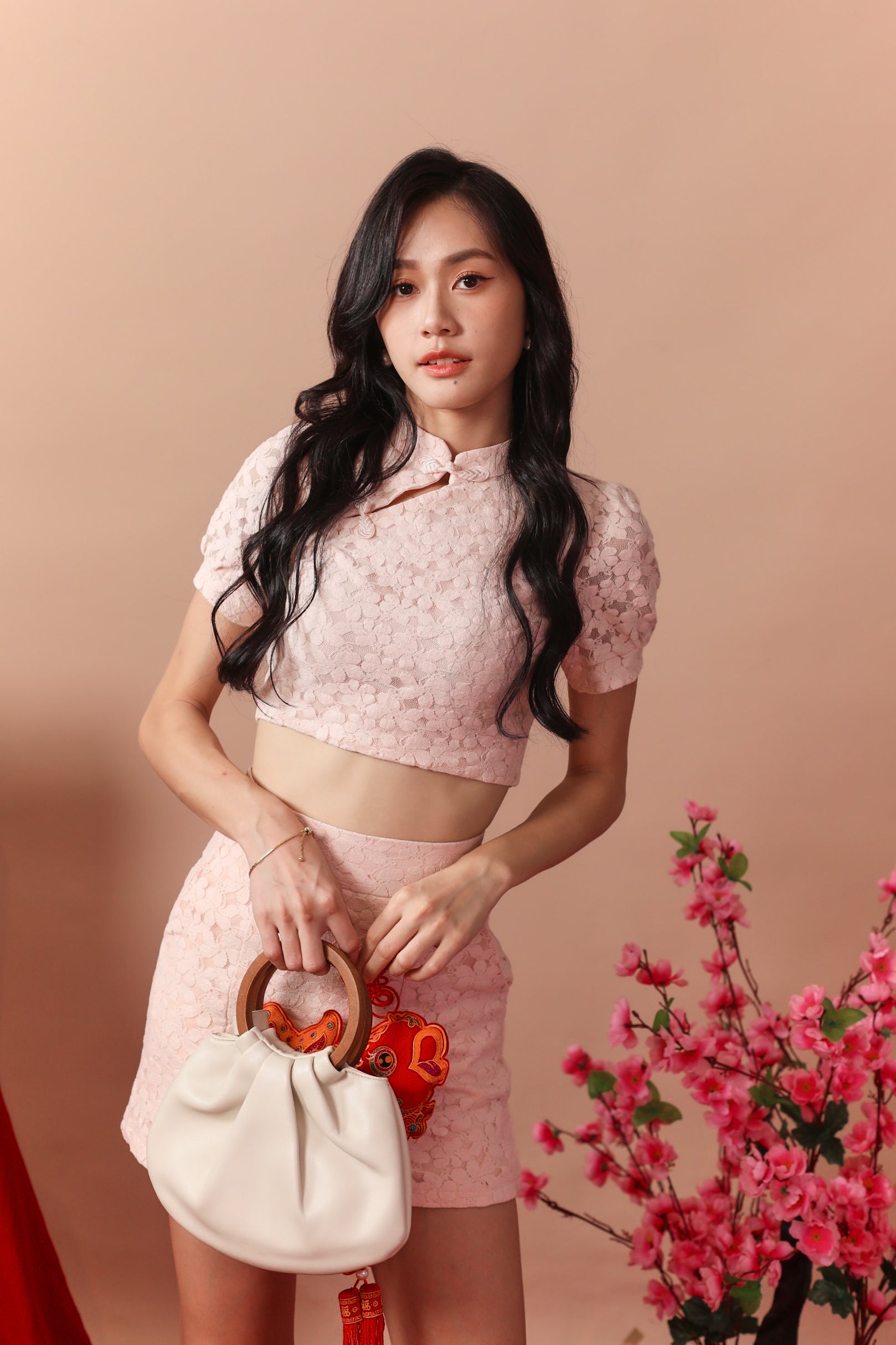 YuSye QiPao Top - Baby Pink