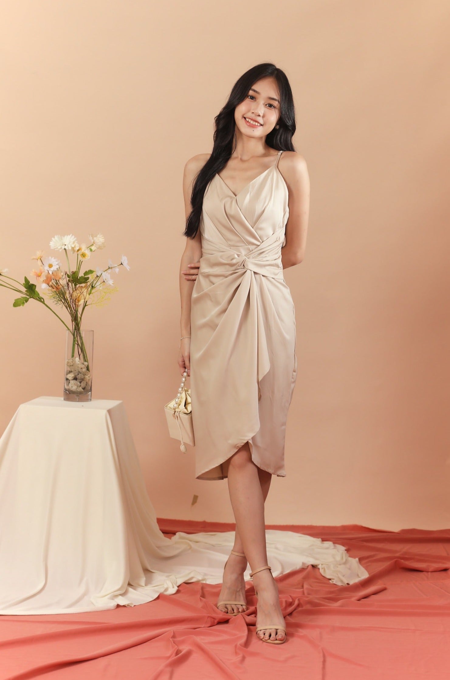 Pandora Dress - Champagne Beige