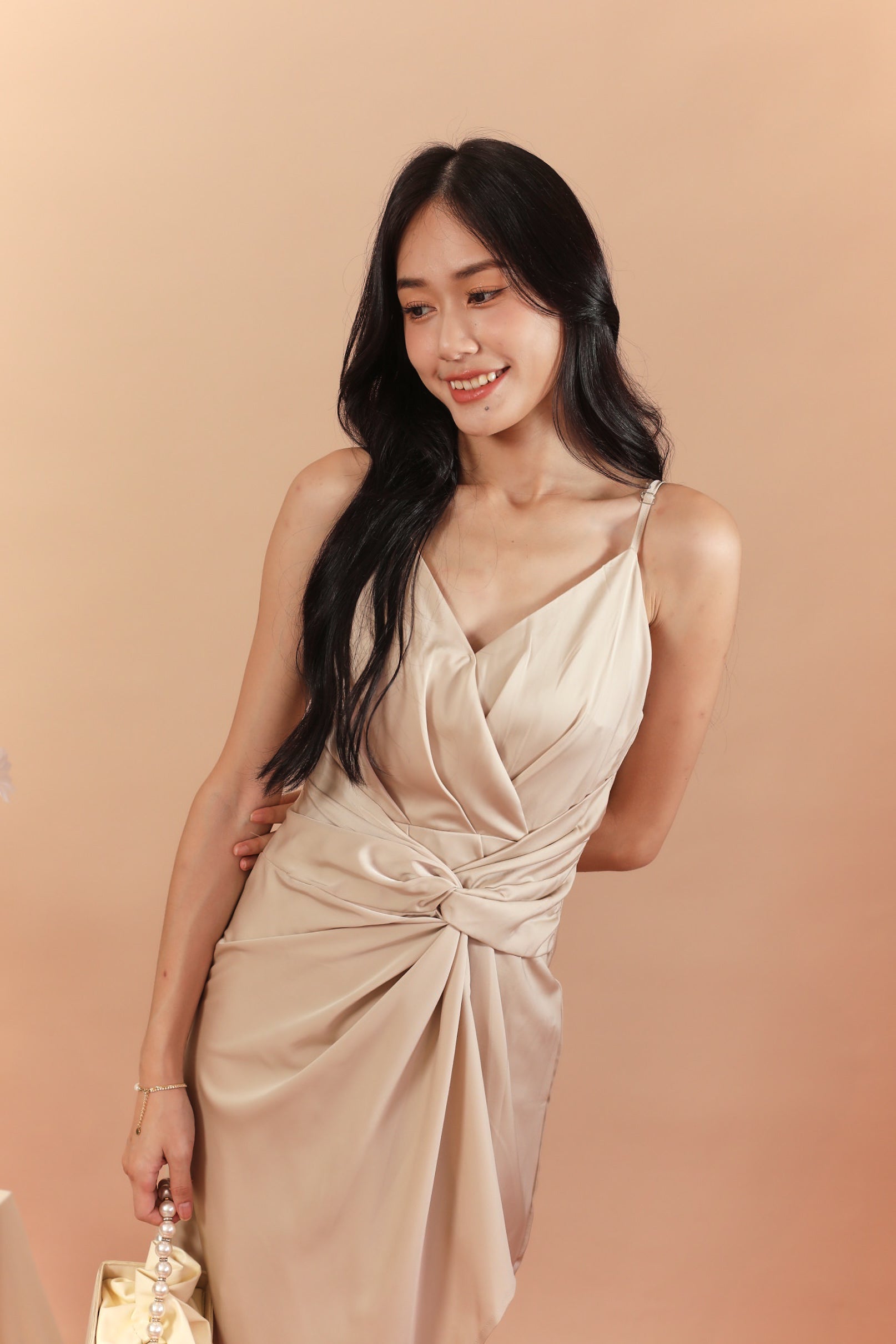 Pandora Dress - Champagne Beige