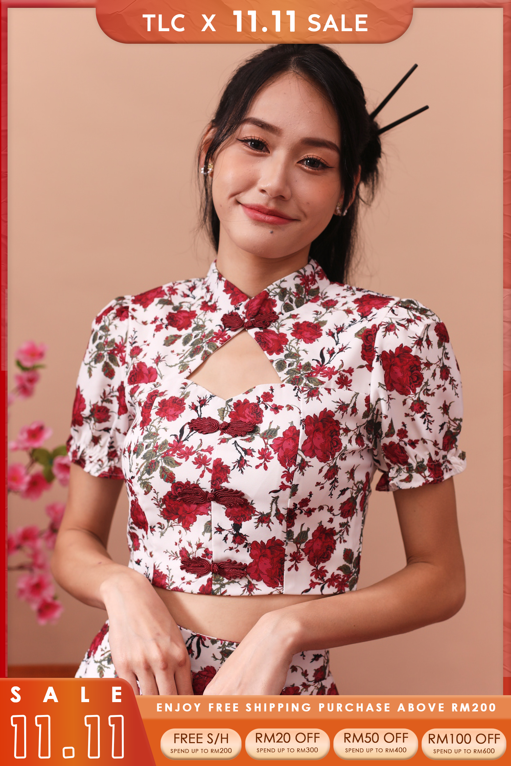 Mu Dan Cheongsam Top