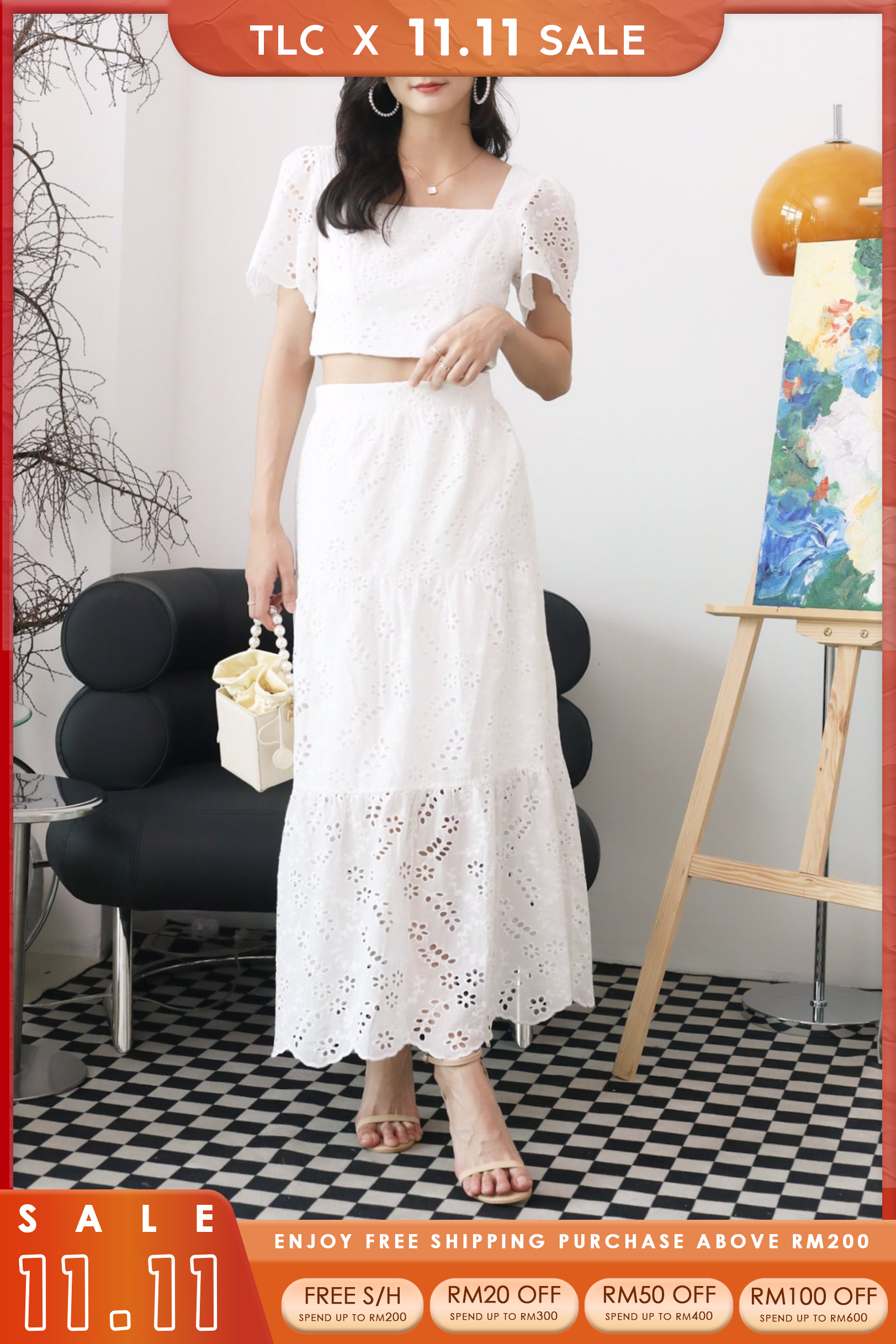 Lelia Skirt - White