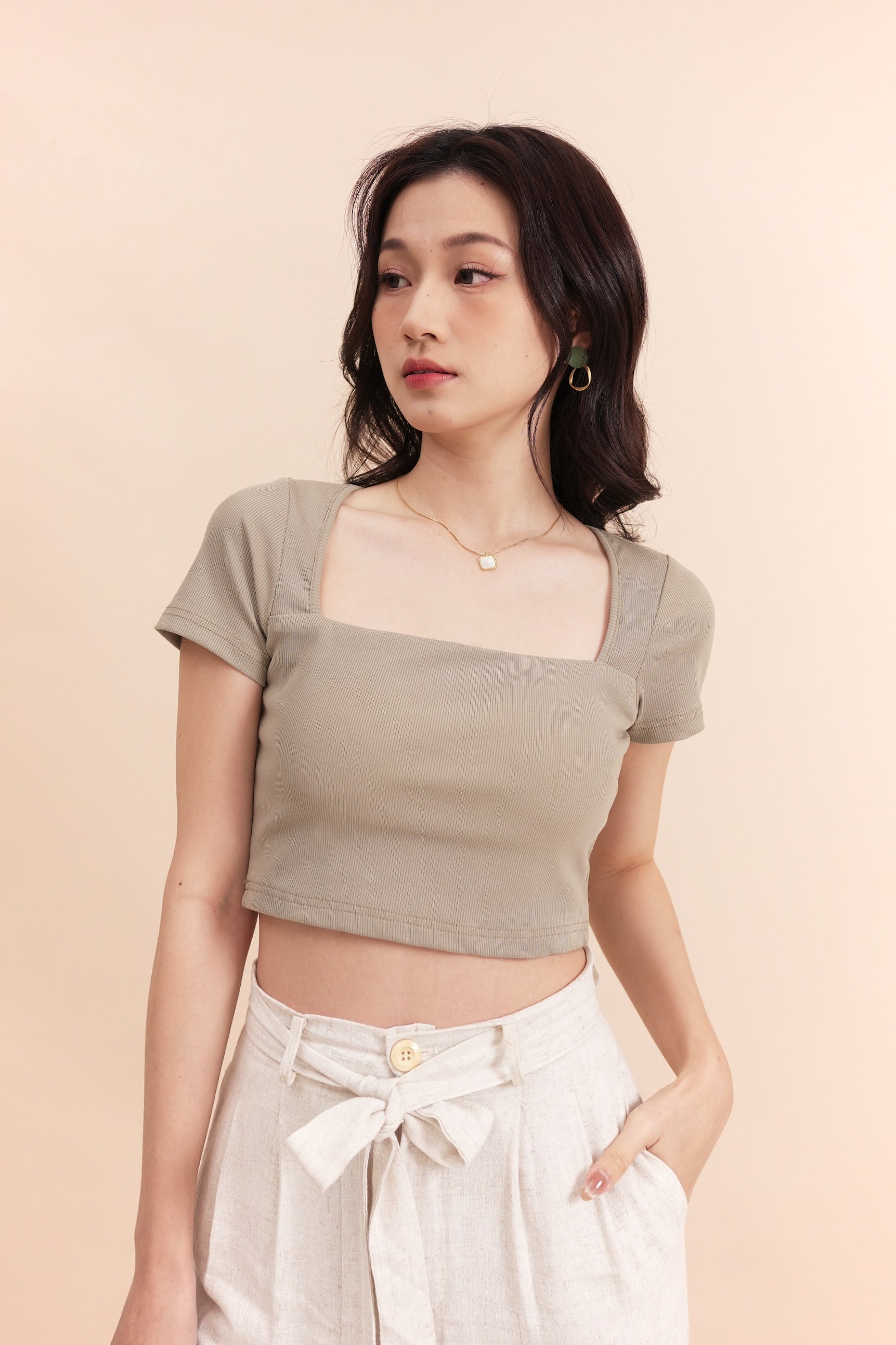 Ari Square Neck Crop Top