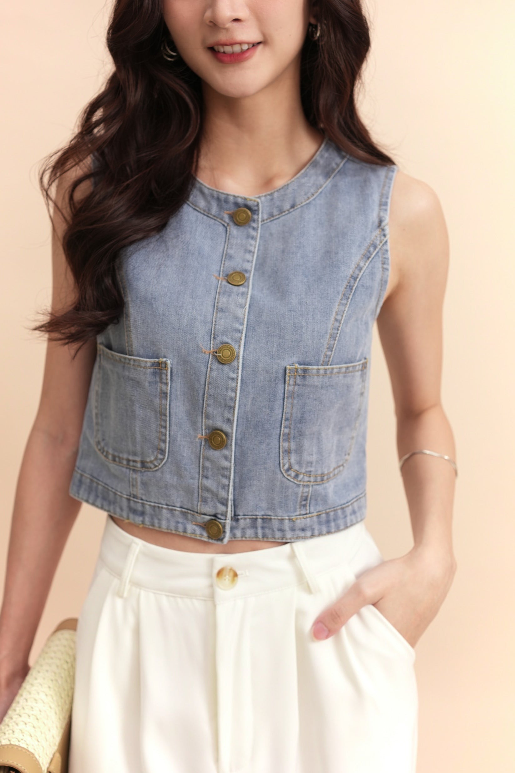 Enho Denim Top