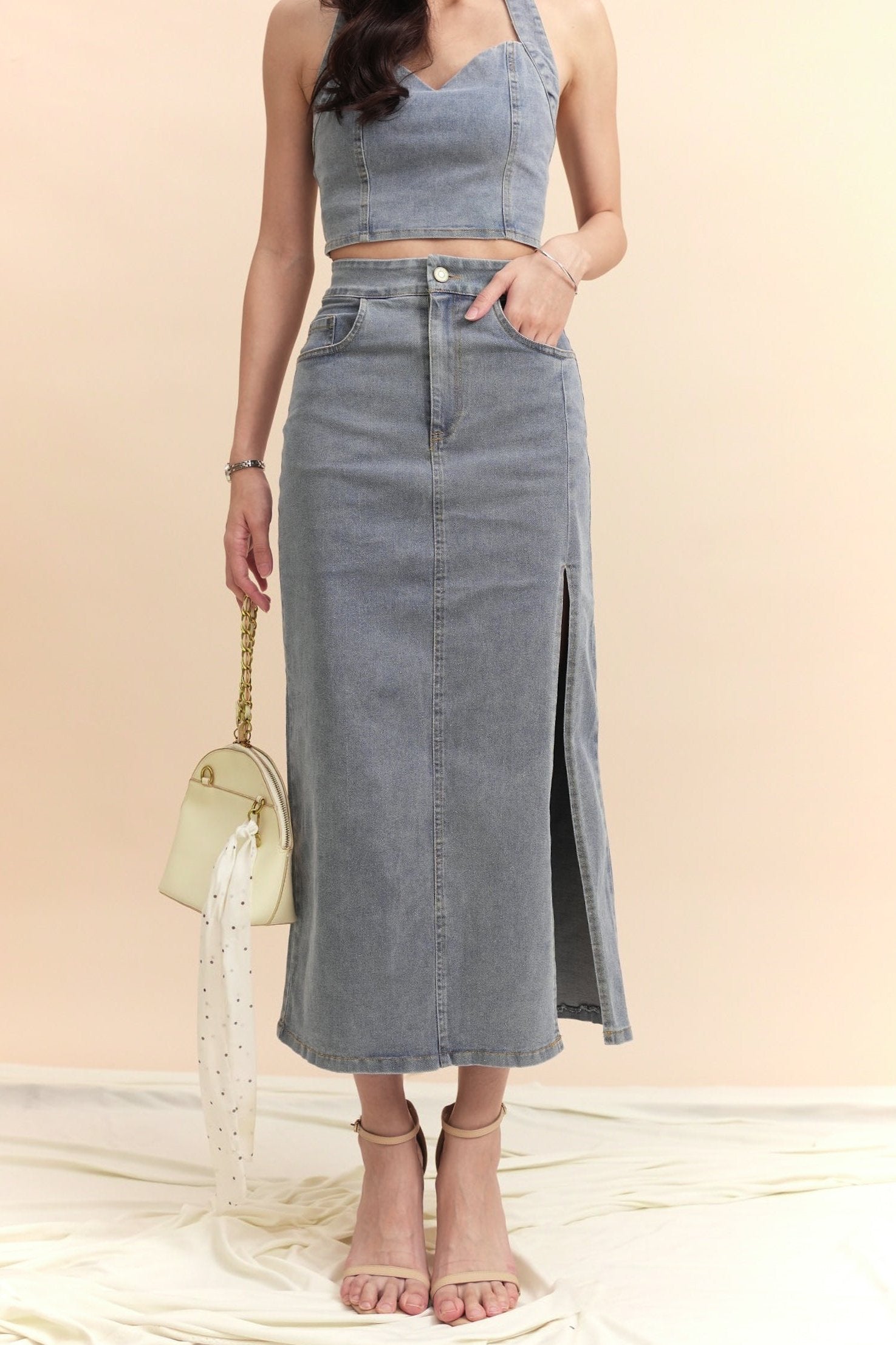 Filix Denim Skirts - Acid Blue (Defect)