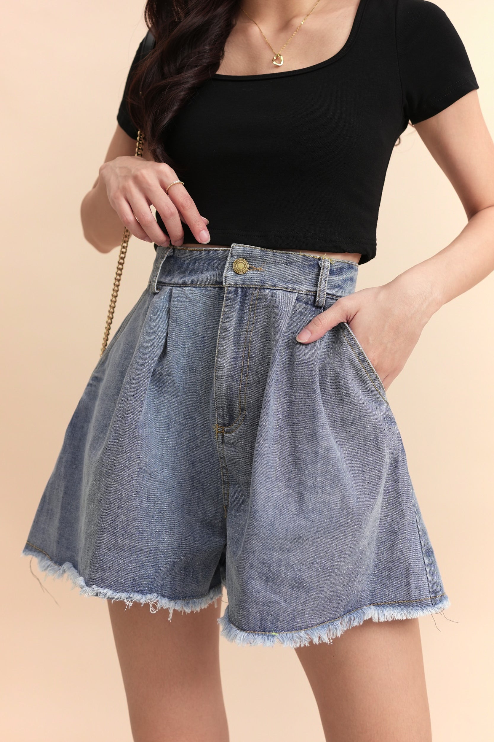 Lune Denim Shorts