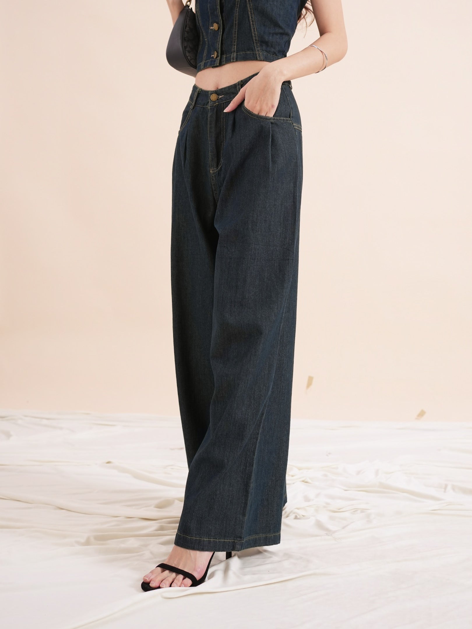 Lamer Camisole Denim Pants