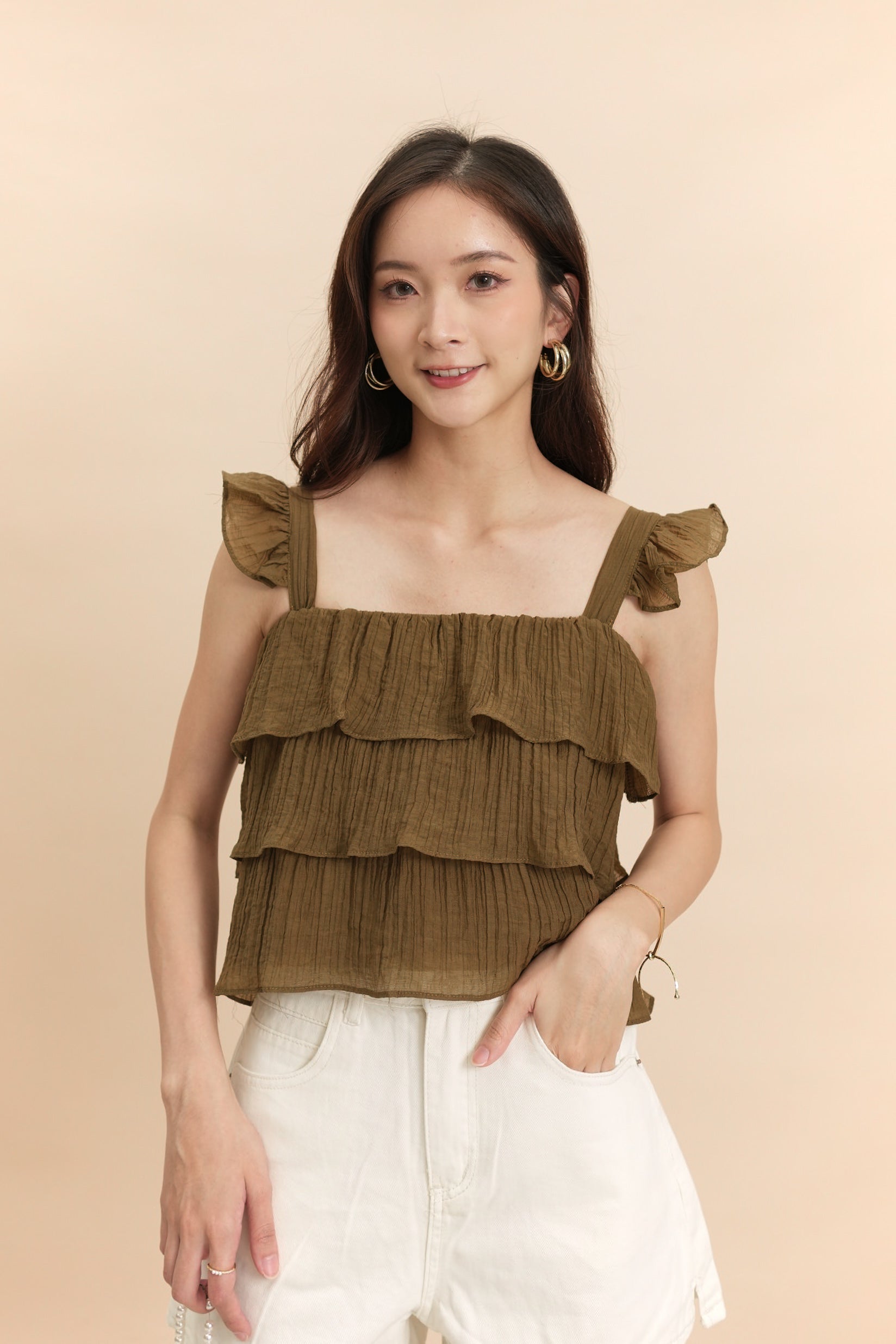 Floriana Top - Dark Mocha