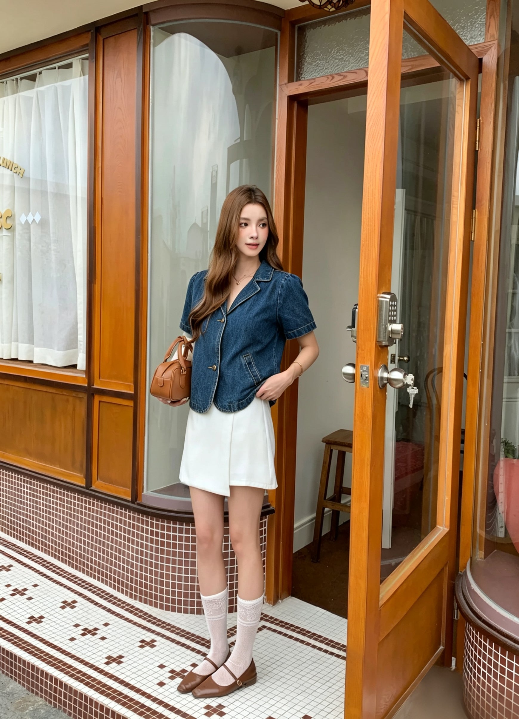 Leslie Denim Top