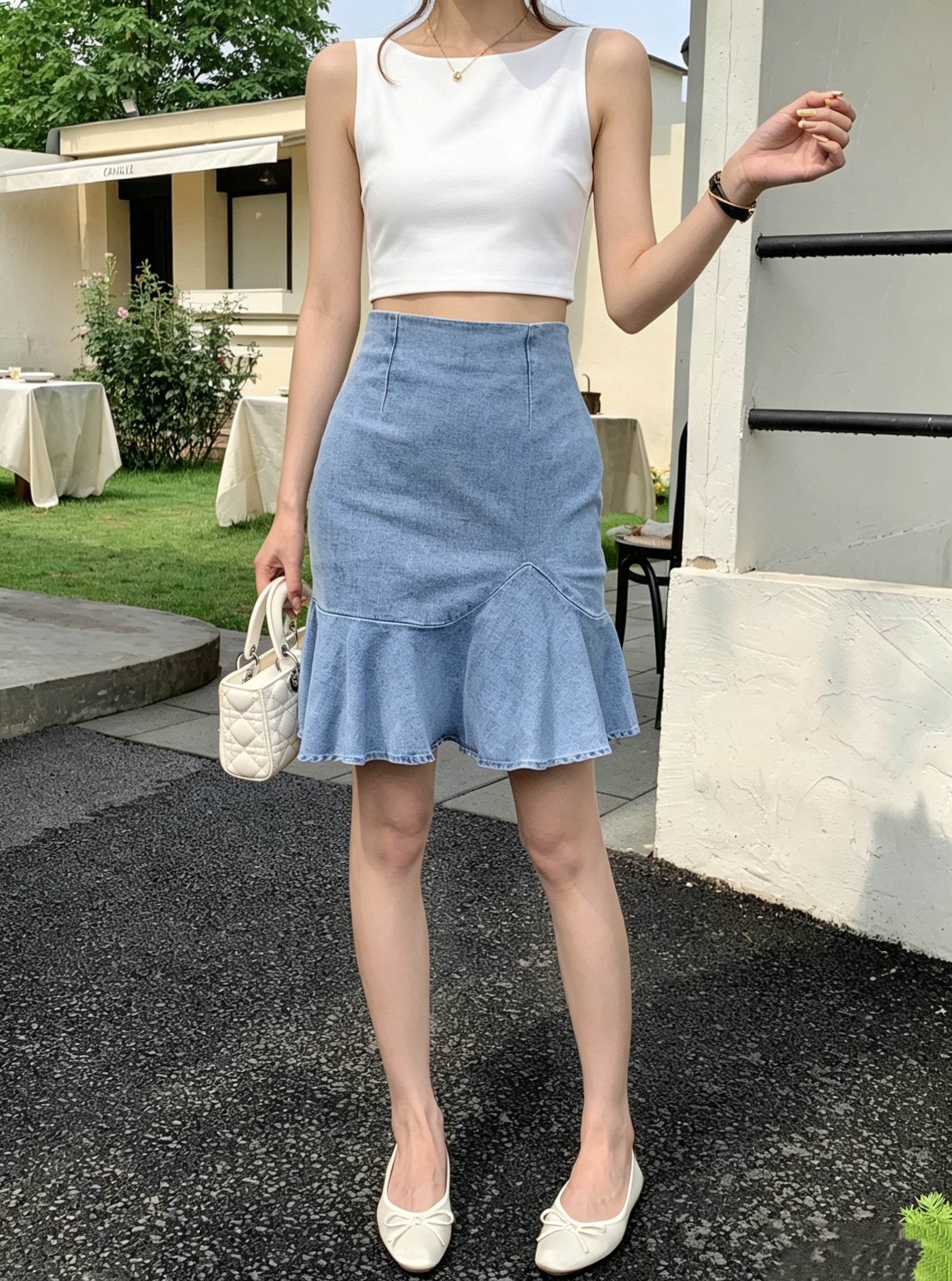 Sopfi Denim Skirt