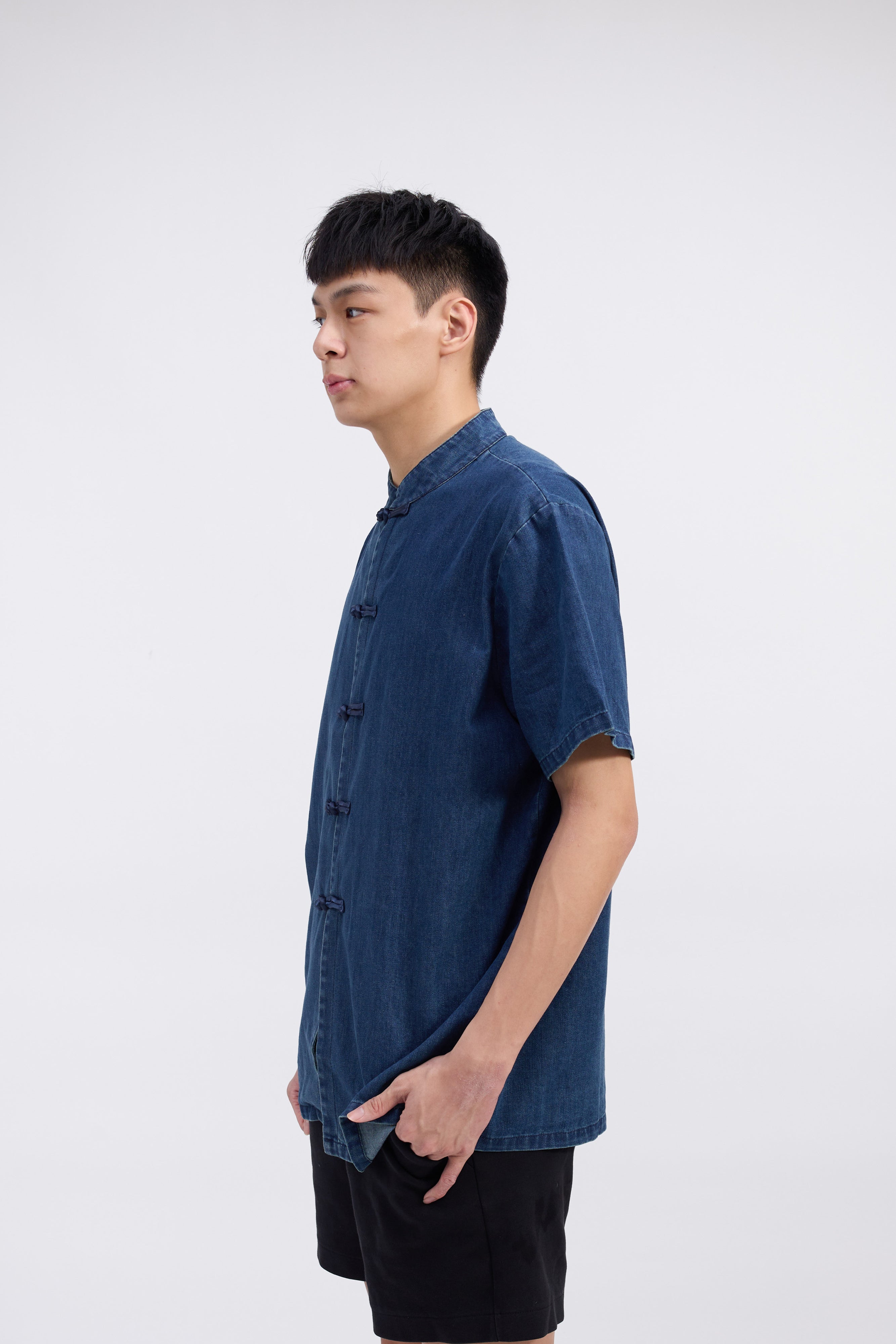 Ronal Denim Cheongsam Shirt