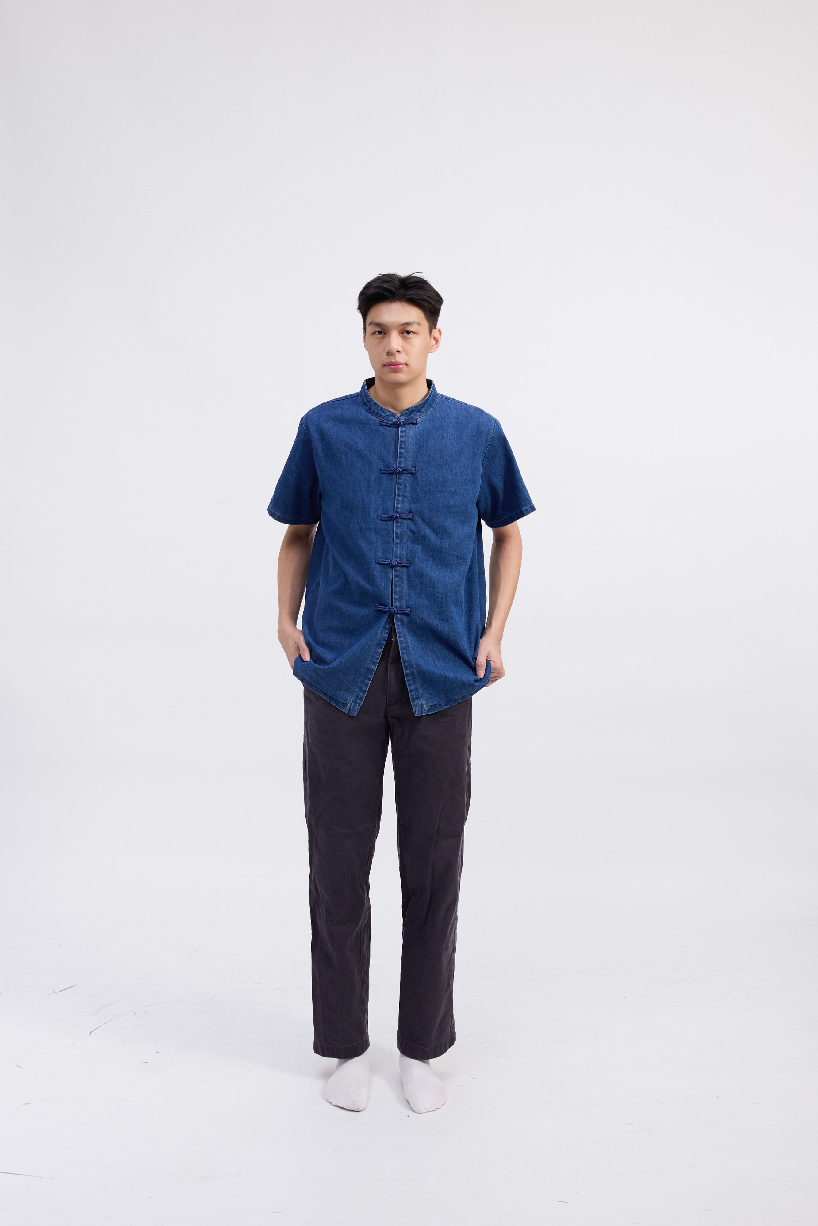 Ronal Denim Cheongsam Shirt