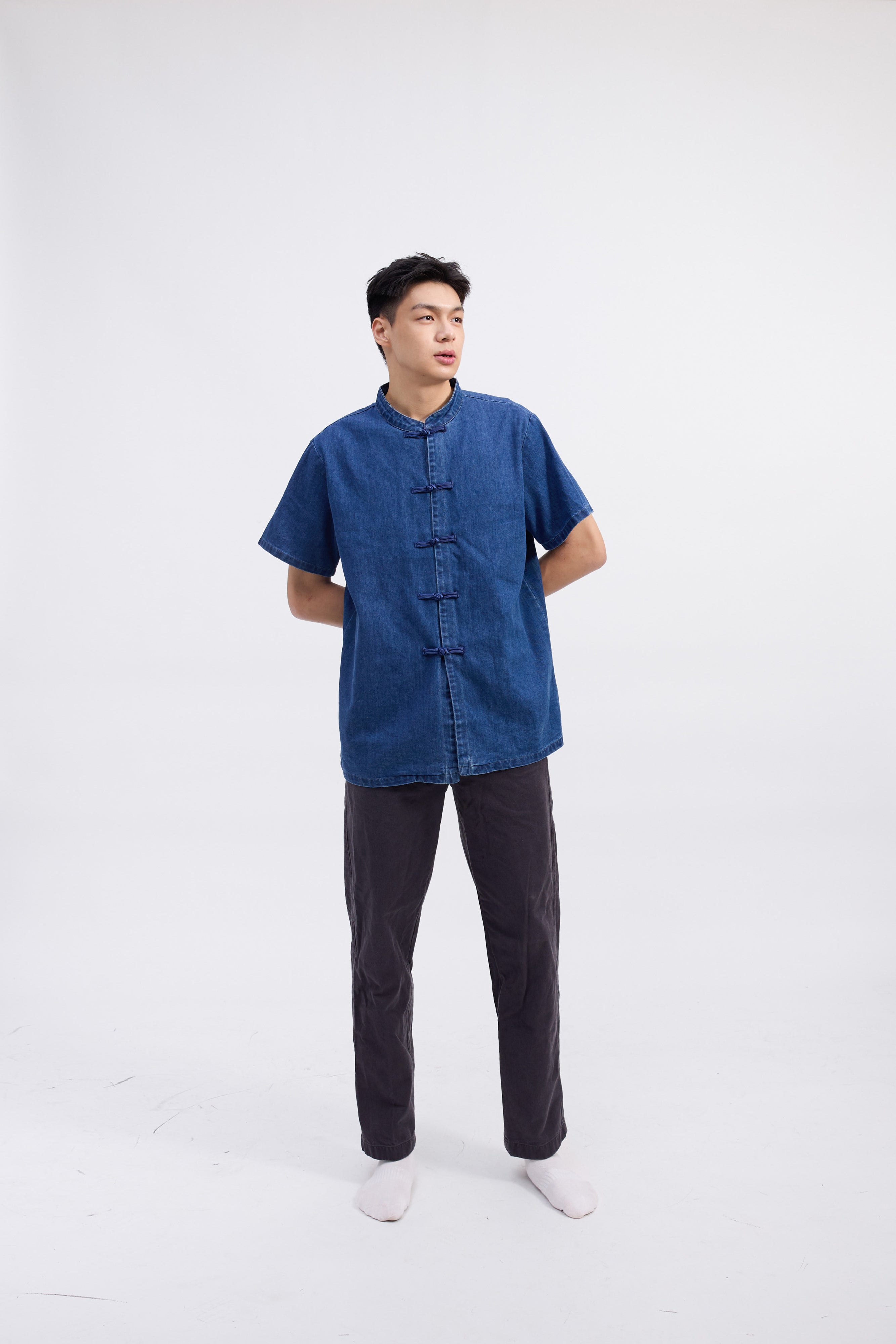 Ronal Denim Cheongsam Shirt