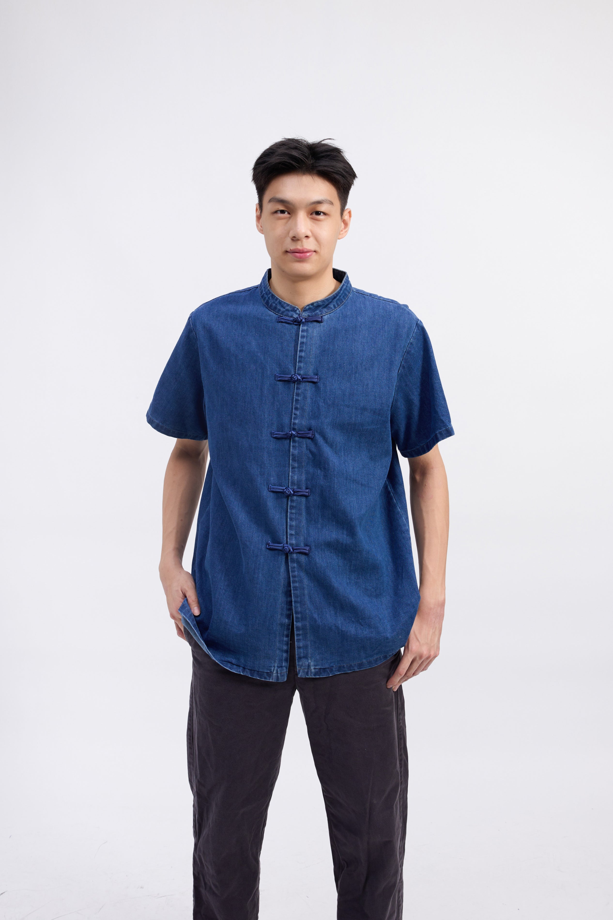 Ronal Denim Cheongsam Shirt
